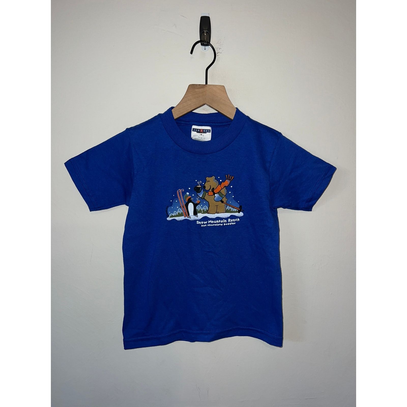 Jerzees 90s Youth Snow Mountain Hot Chocolate Buddies Shirt Kid's XS Size XS / US 0-2 / IT 36-38 - 1 Thumbnail