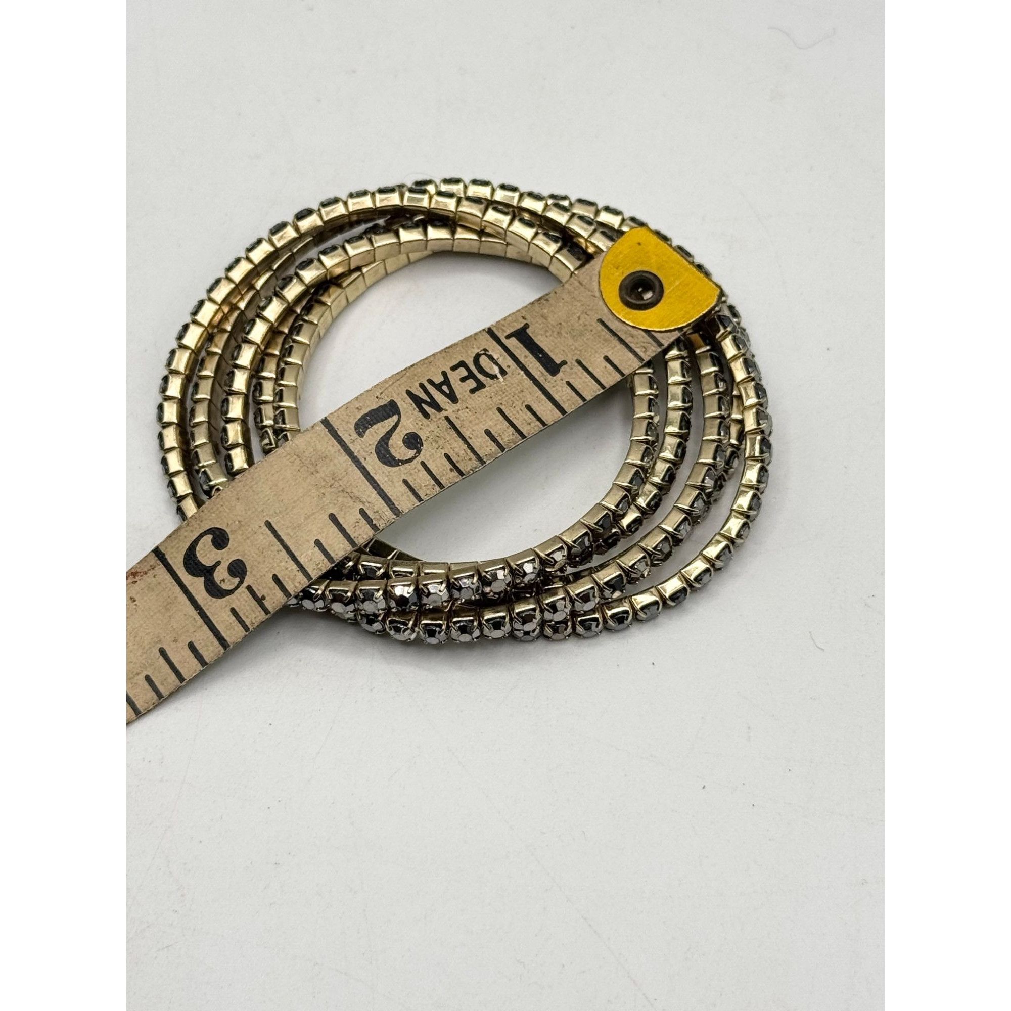 Vintage Vintage hematite gray rhinestone stretch five strand bracele Size ONE SIZE - 3 Thumbnail