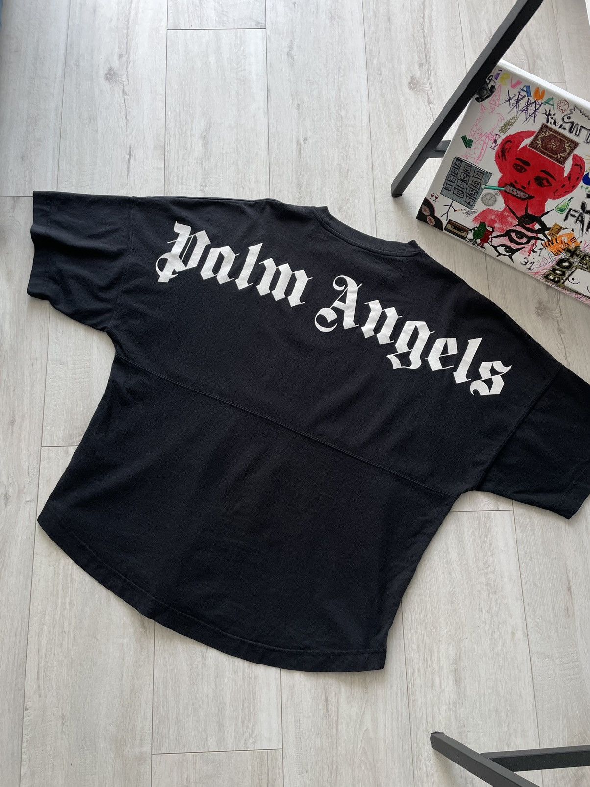 Palm Angels Palm Angels Black T-Shirt Big Logo Size US M / EU 48-50 / 2 - 3 Thumbnail