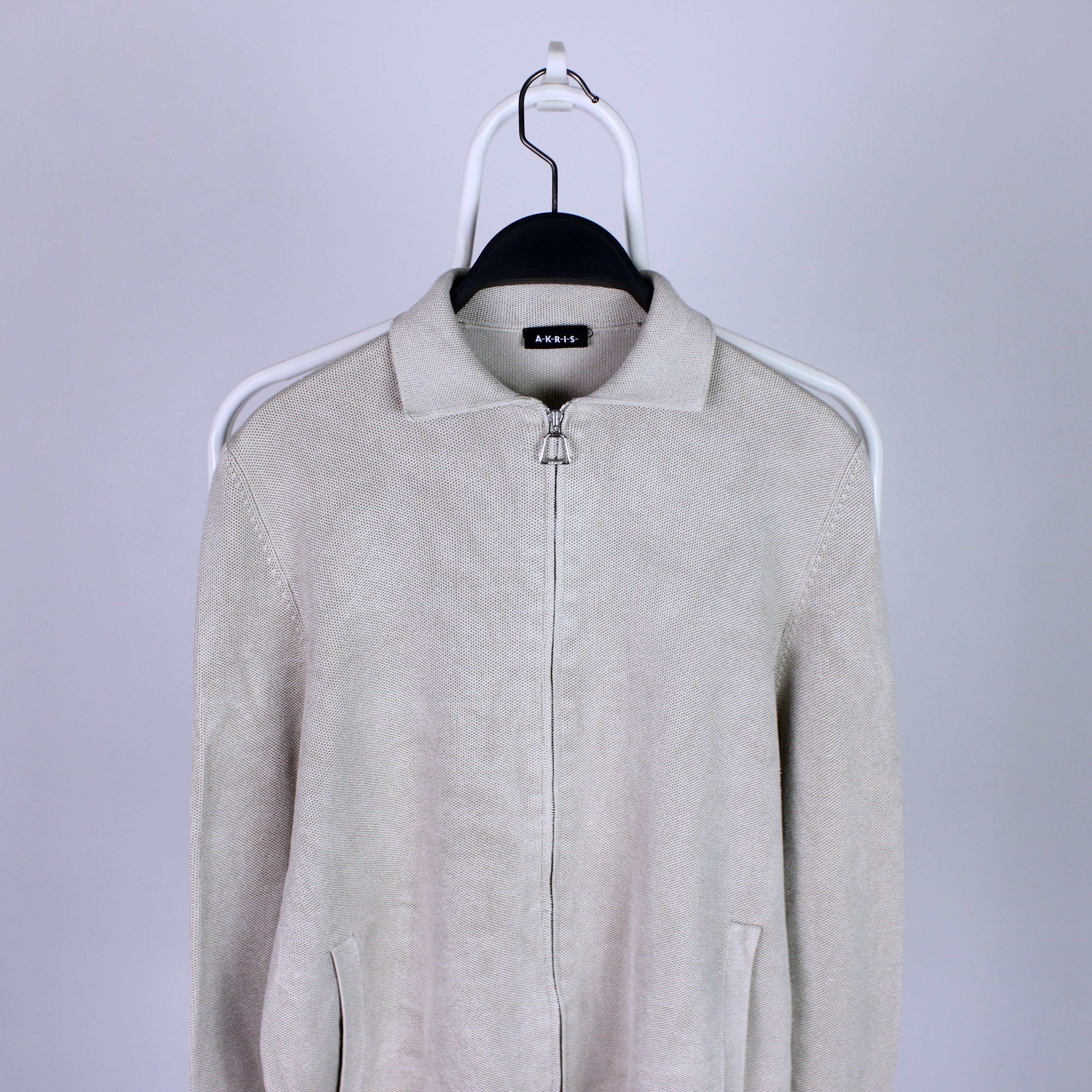 Akris Akris women full zip light sweatshirt S M cream silk RIRI Size S / US 4 / IT 40 - 1 Thumbnail