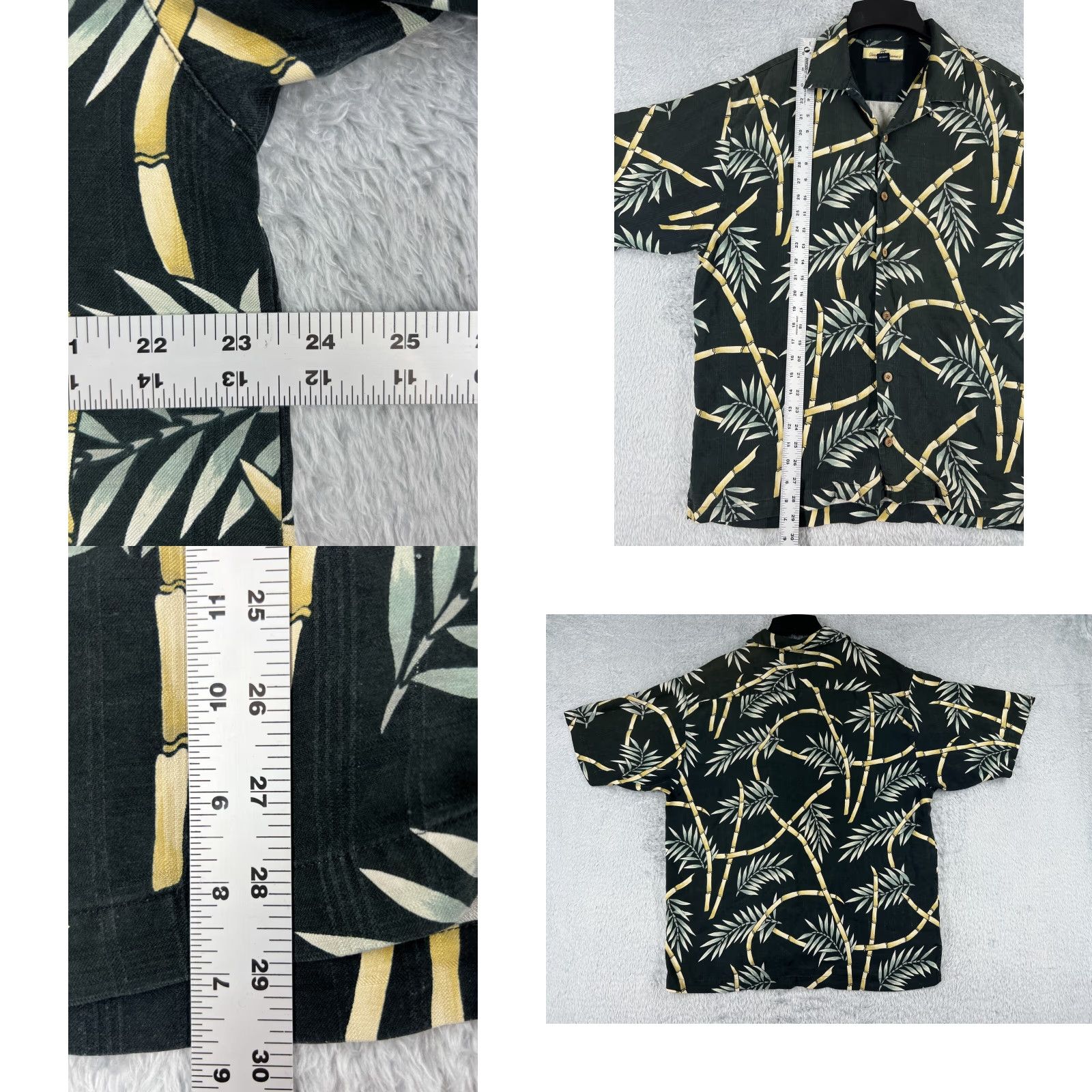Tommy Bahama Tommy Bahama Hawaiian Shirt Adult Medium Black Floral Silk Button Up Pocket Aloha Mens Size US M / EU 48-50 / 2 - 8 Thumbnail