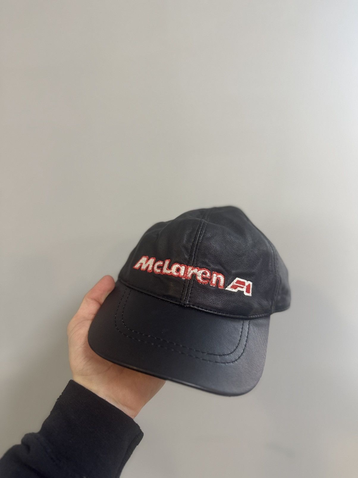 Vintage Mercedes Benz Embroidered Logo Leather Cap Black | eBay
