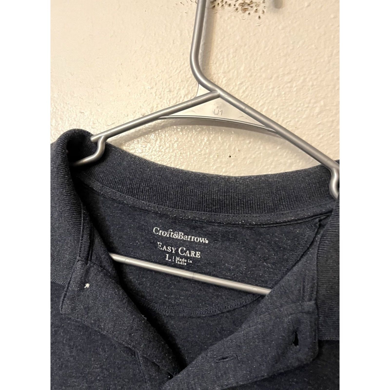 Croft & Barrow Croft & Barrow Polo Shirt Blue Short Sleeve 100% Cotton Regular L Mens Golf Casual Easy Care Size US L / EU 52-54 / 3 - 3 Thumbnail