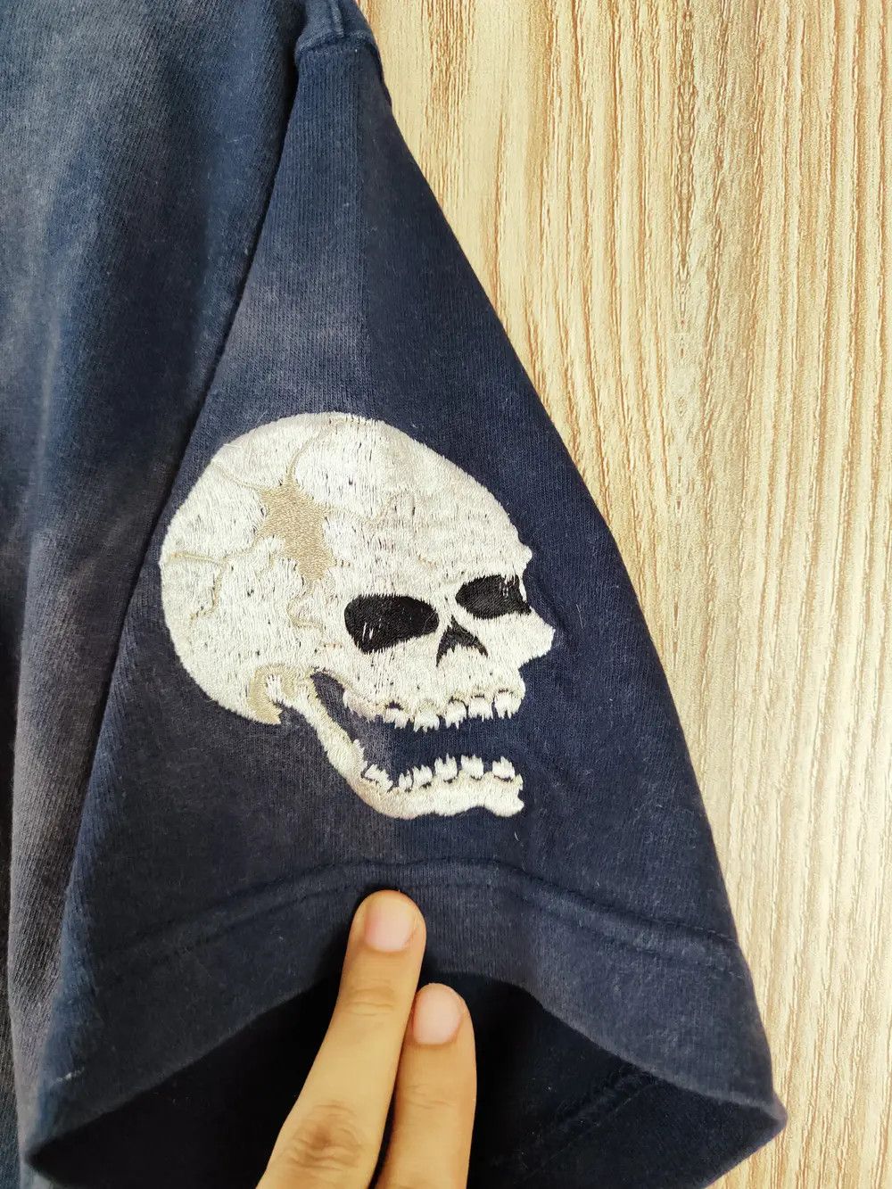 Japanese Brand Saigon Vietnam skull Back Street Crawler Navy Faded #W144 Size US S / EU 44-46 / 1 - 13 Thumbnail