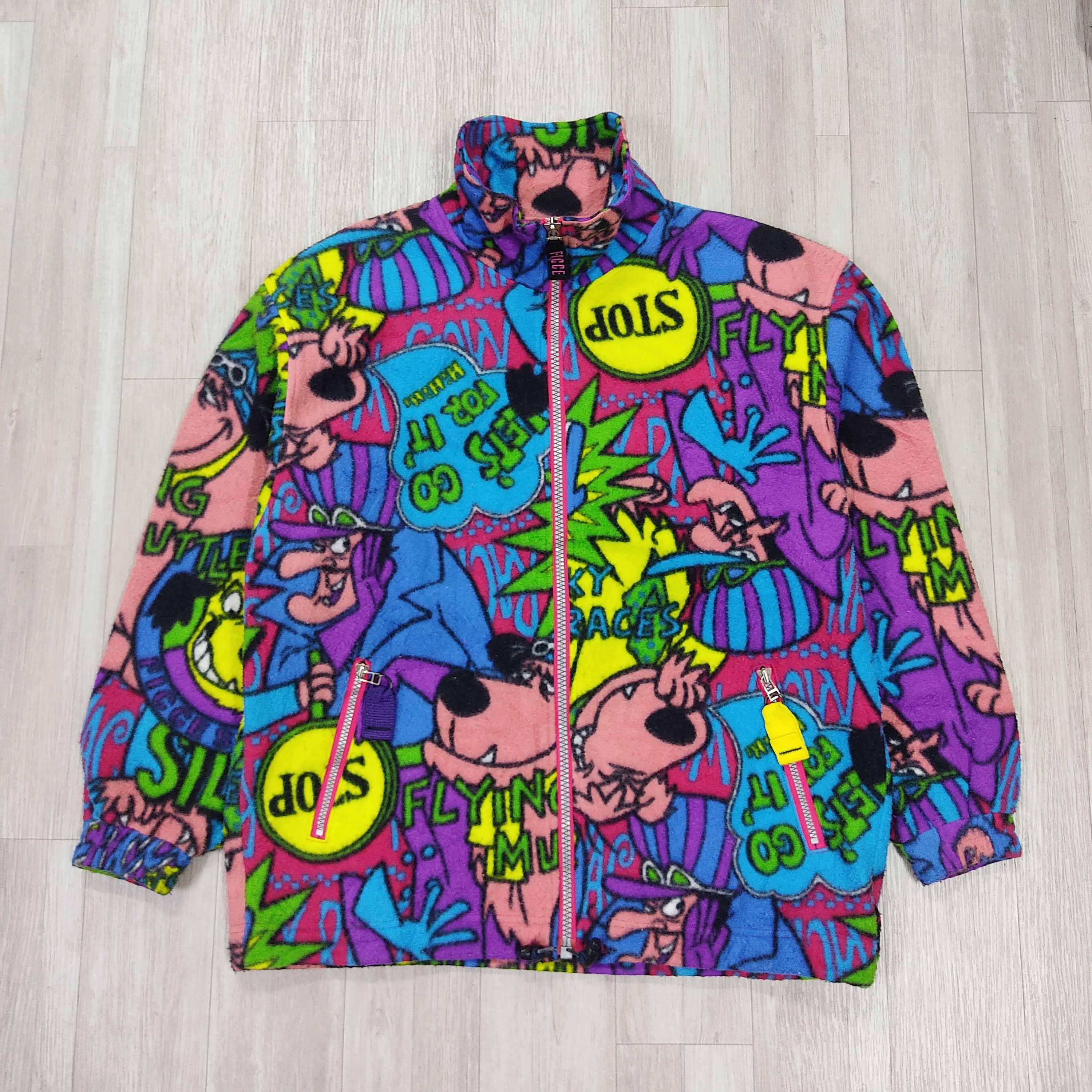 Yoshiyuki Konishi Vintage FICCE Sports Wacky Races AOP Fleece Jacket Size US L / EU 52-54 / 3 - 4 Thumbnail