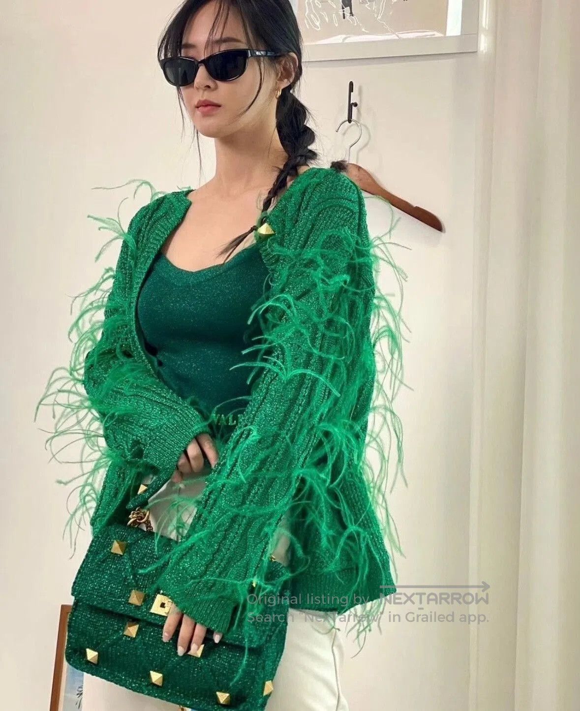 Valentino Valentino Green Woven Bag. Size ONE SIZE - 9 Thumbnail