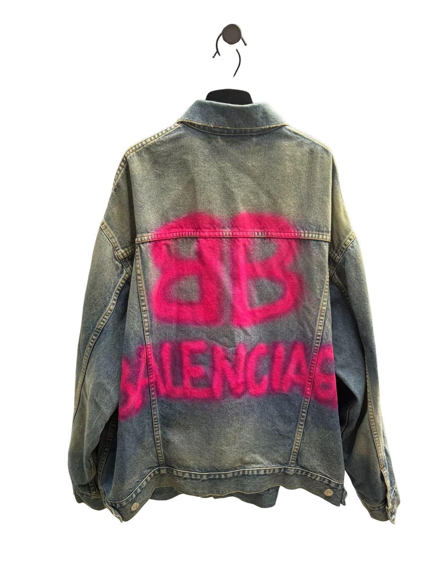 Balenciaga Balenciaga Graffiti Denim Jacket Size S Size US S / EU 44-46 / 1 - 1 Thumbnail