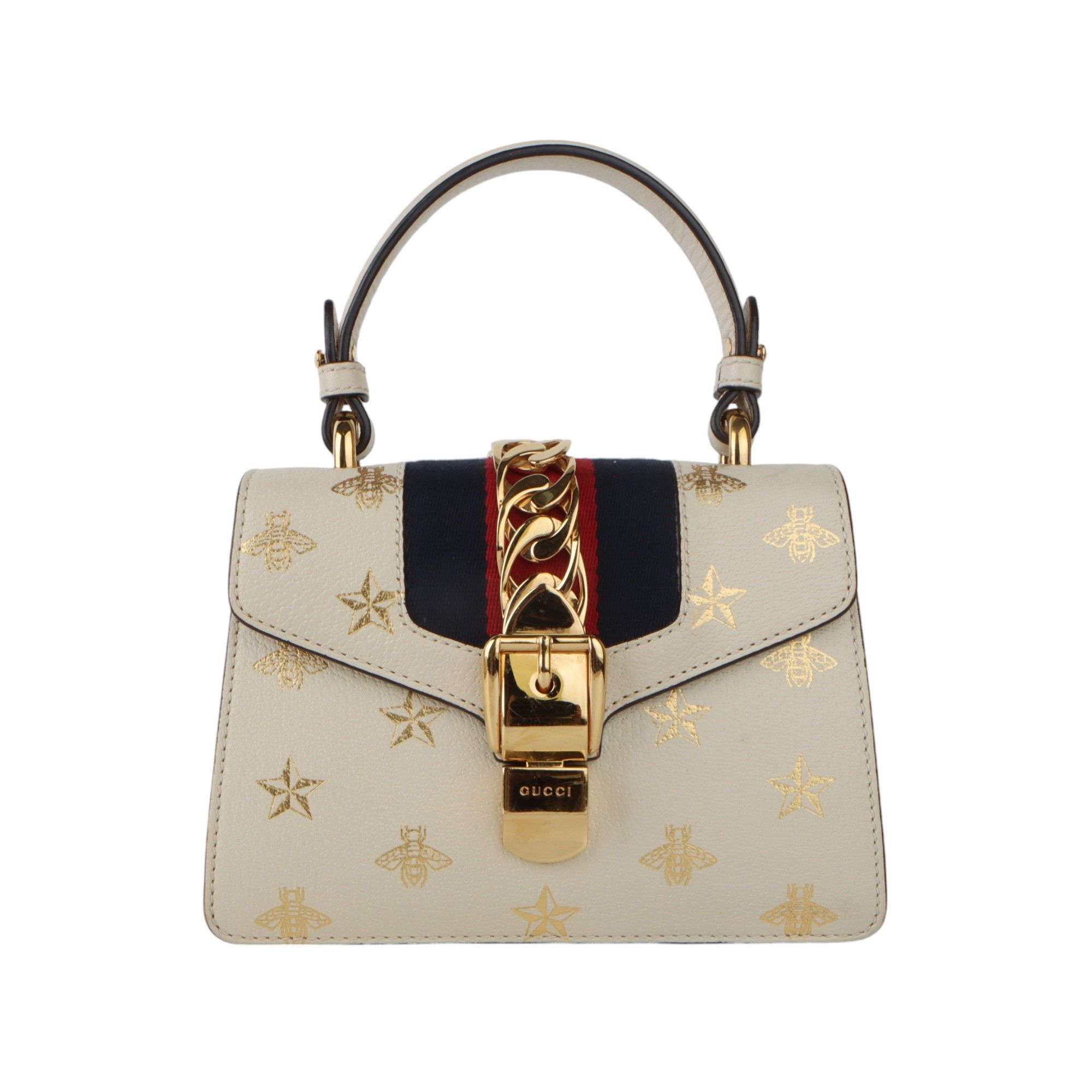 Gucci Gucci Bee Star Mini Sylvie Crossbody Bag Size ONE SIZE - 1 Thumbnail