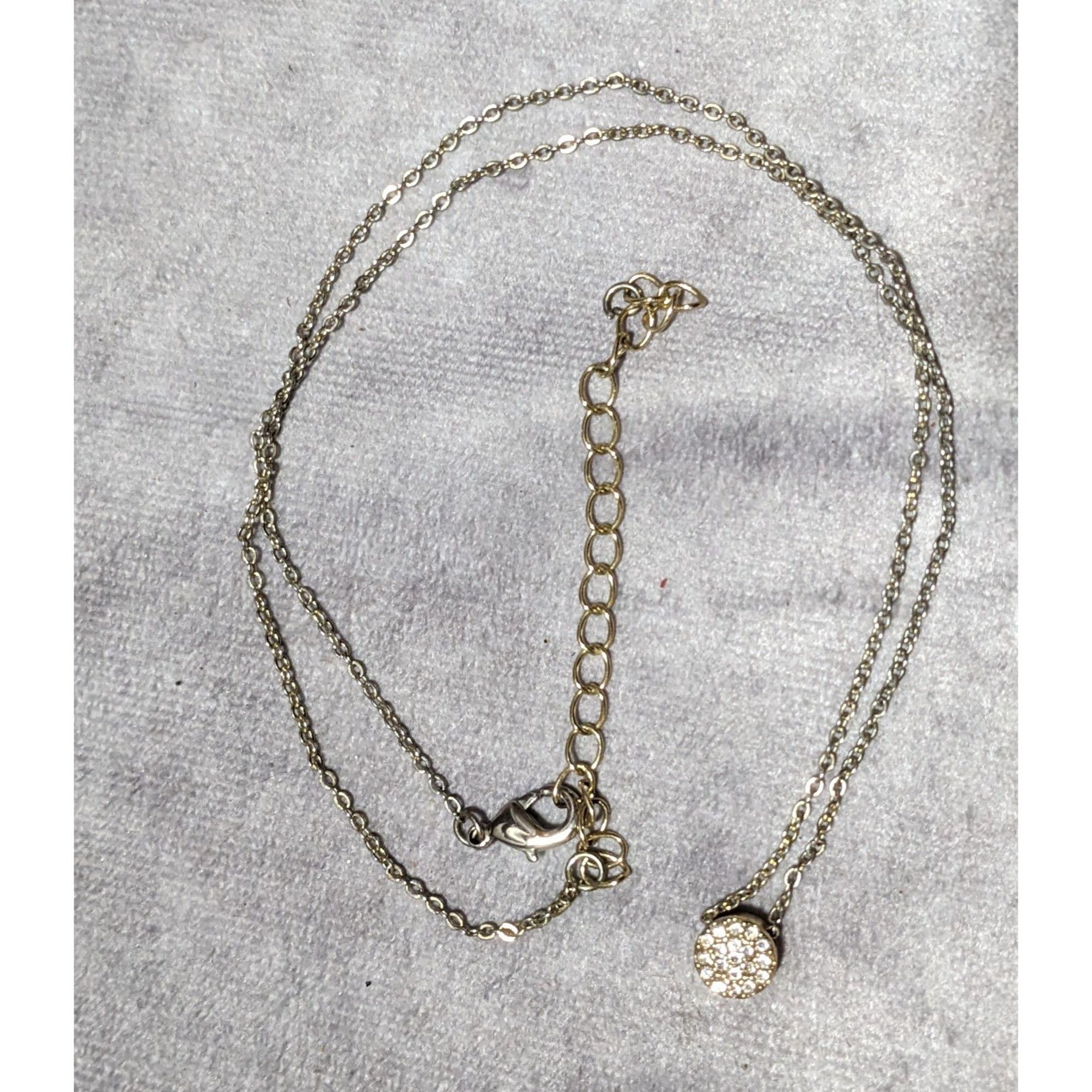 Other Minimalist Silver And Gold Rhinestone Pendant Necklace Size ONE SIZE - 12 Thumbnail