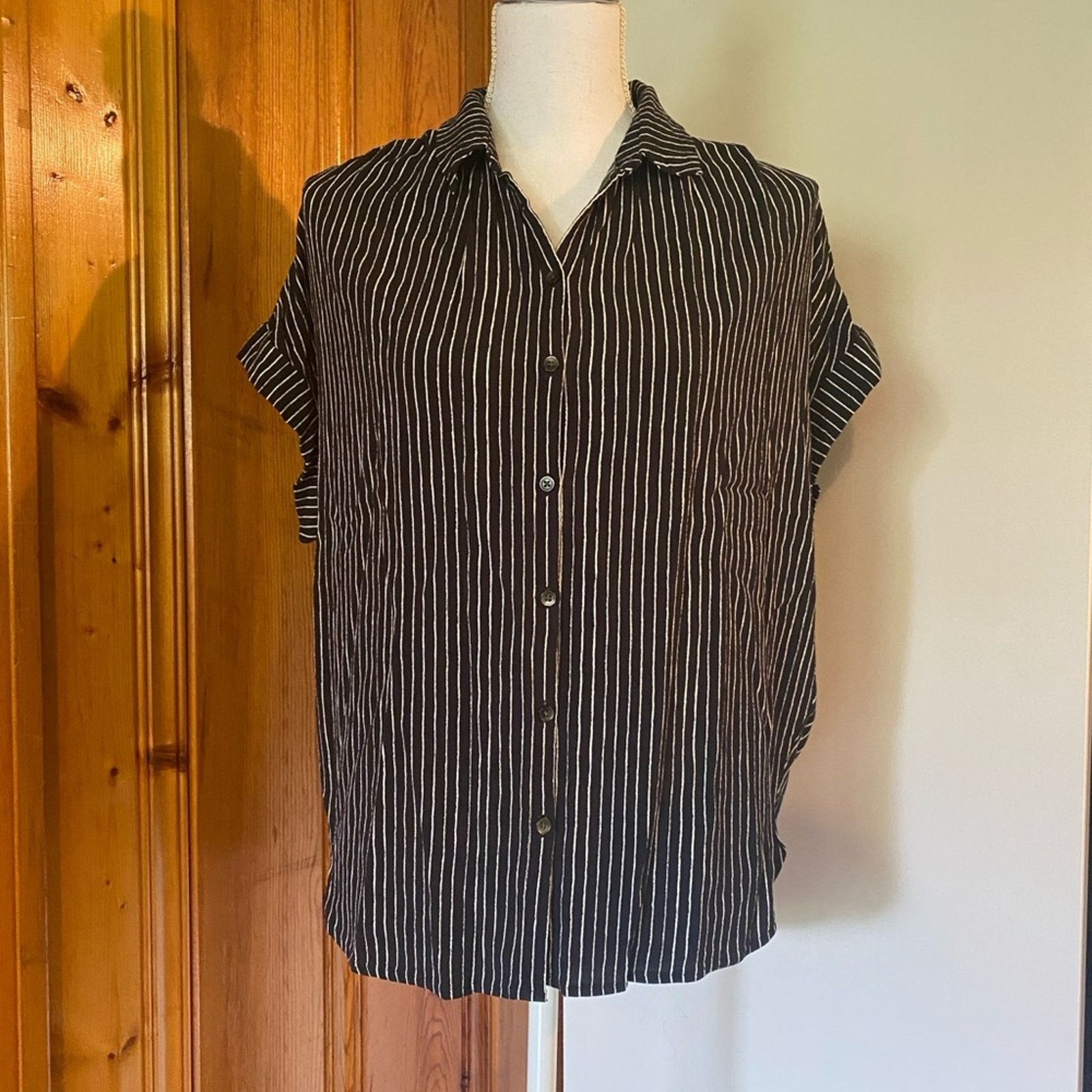 Madewell Madewell Black and White Casual Button Down Shirt Size M / US 6-8 / IT 42-44 - 1 Thumbnail