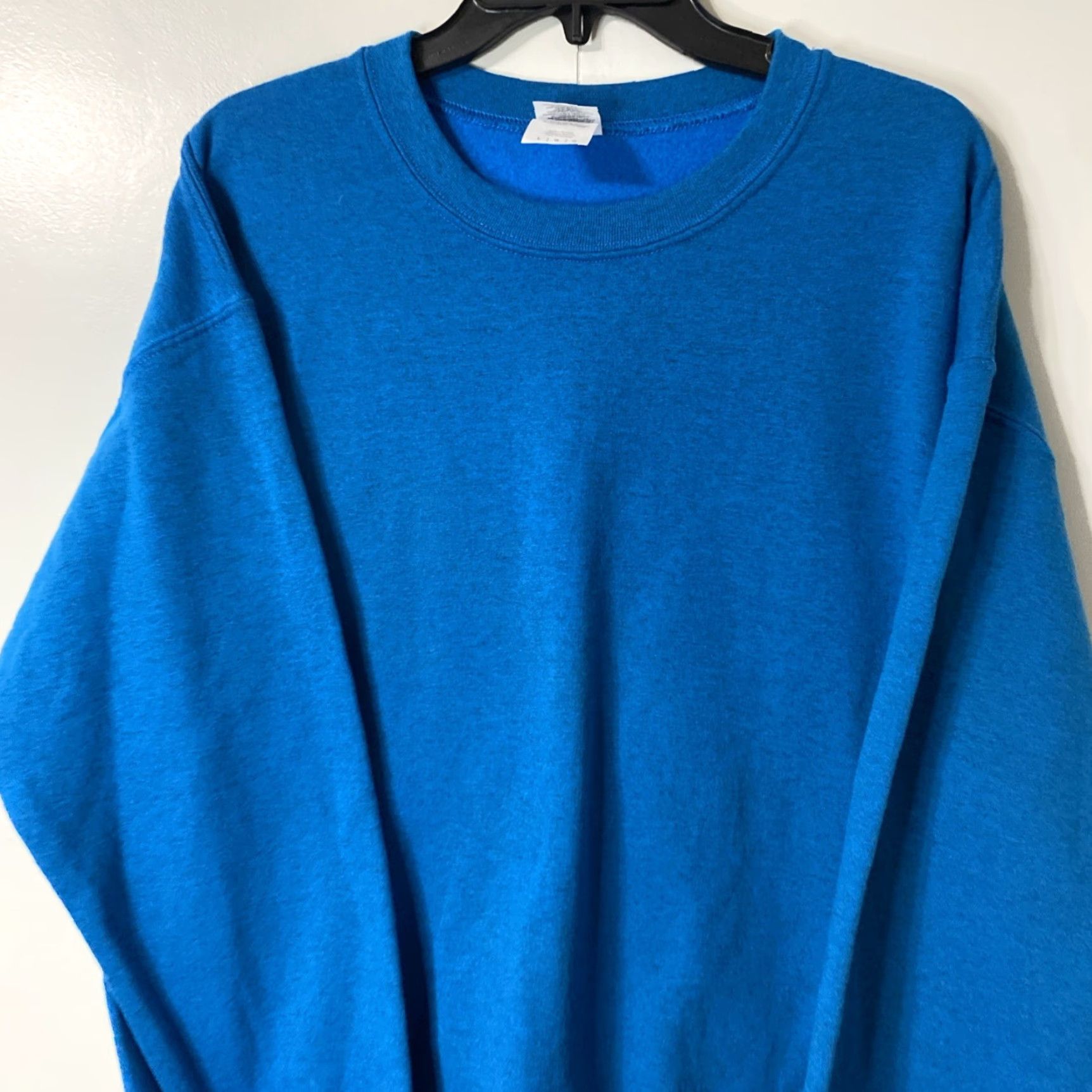 Gildan VINTAGE Gildan Sweatshirt Men L Heathered Blue Retro Y2K pullover Size US L / EU 52-54 / 3 - 6 Thumbnail