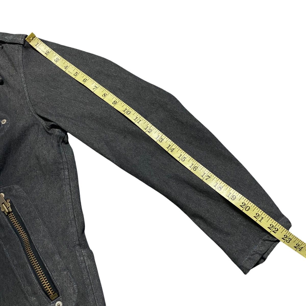Le Grande Bleu (L.G.B.) Maniac Works Black Waxed Denim Biker Jacket Size US M / EU 48-50 / 2 - 22 Thumbnail