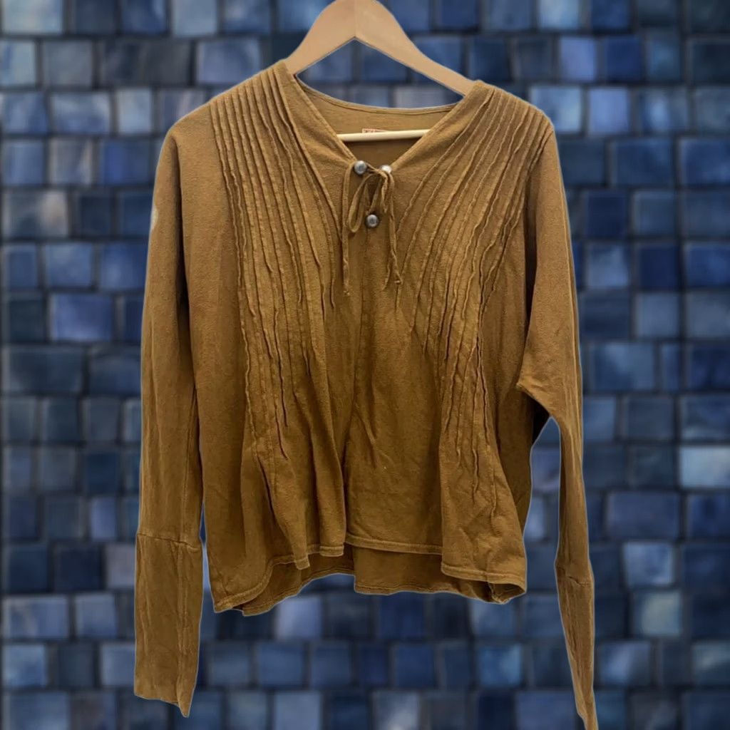 Kapital KAPITAL T-Shirt Shirt Women Long-Sleeve Cotton Yellow Solid Casual USED Size S Ladies Regular Fit Womens XS? Size S / US 4 / IT 40 - 1 Thumbnail