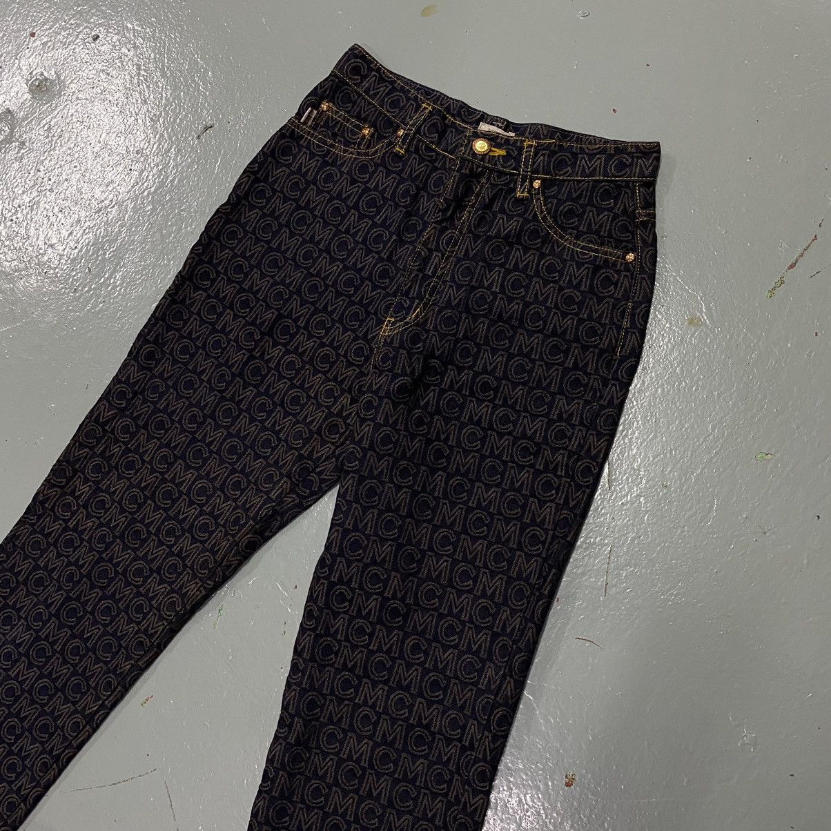 MCM × Vintage Vintage Mcm Monogram Denim Jeans Pants Size US 27 - 4 Thumbnail