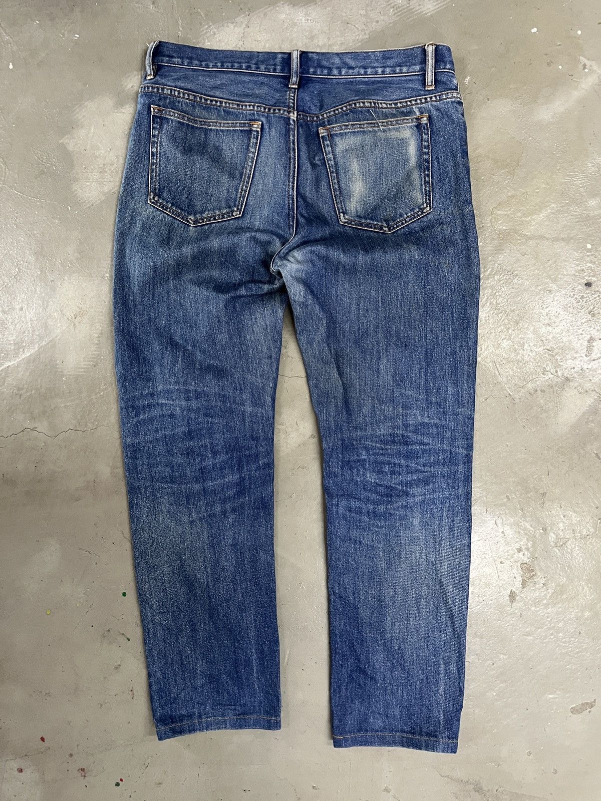 A.P.C. A.P.C Raw Denim Honeycomb Contrast Faded Straight Fit jeans Size US 32 / EU 48 - 4 Thumbnail