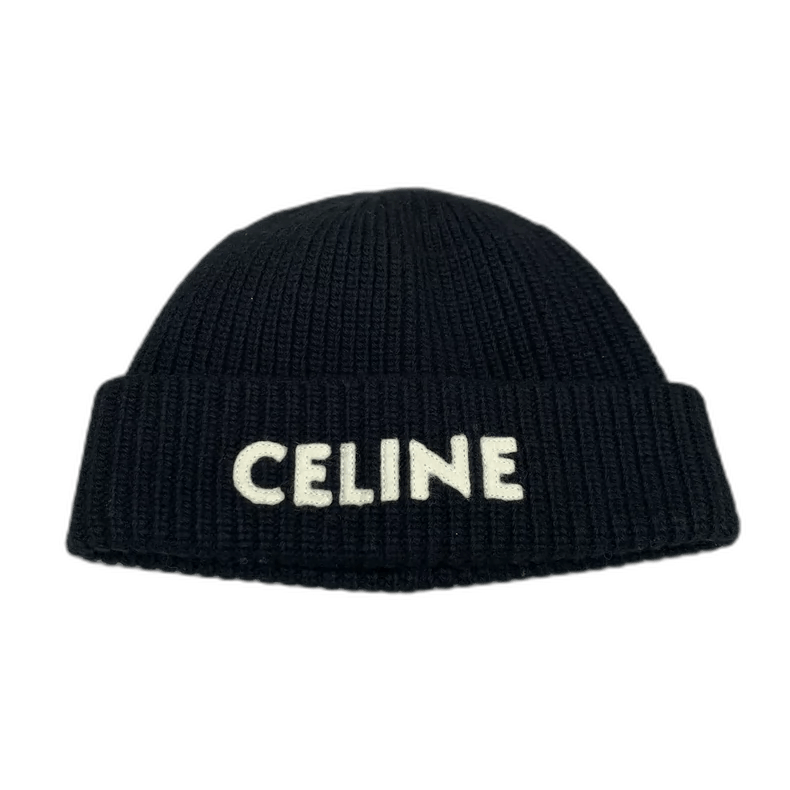 Celine Celine Black Letter Knit Cap Hat Size ONE SIZE - 1 Thumbnail