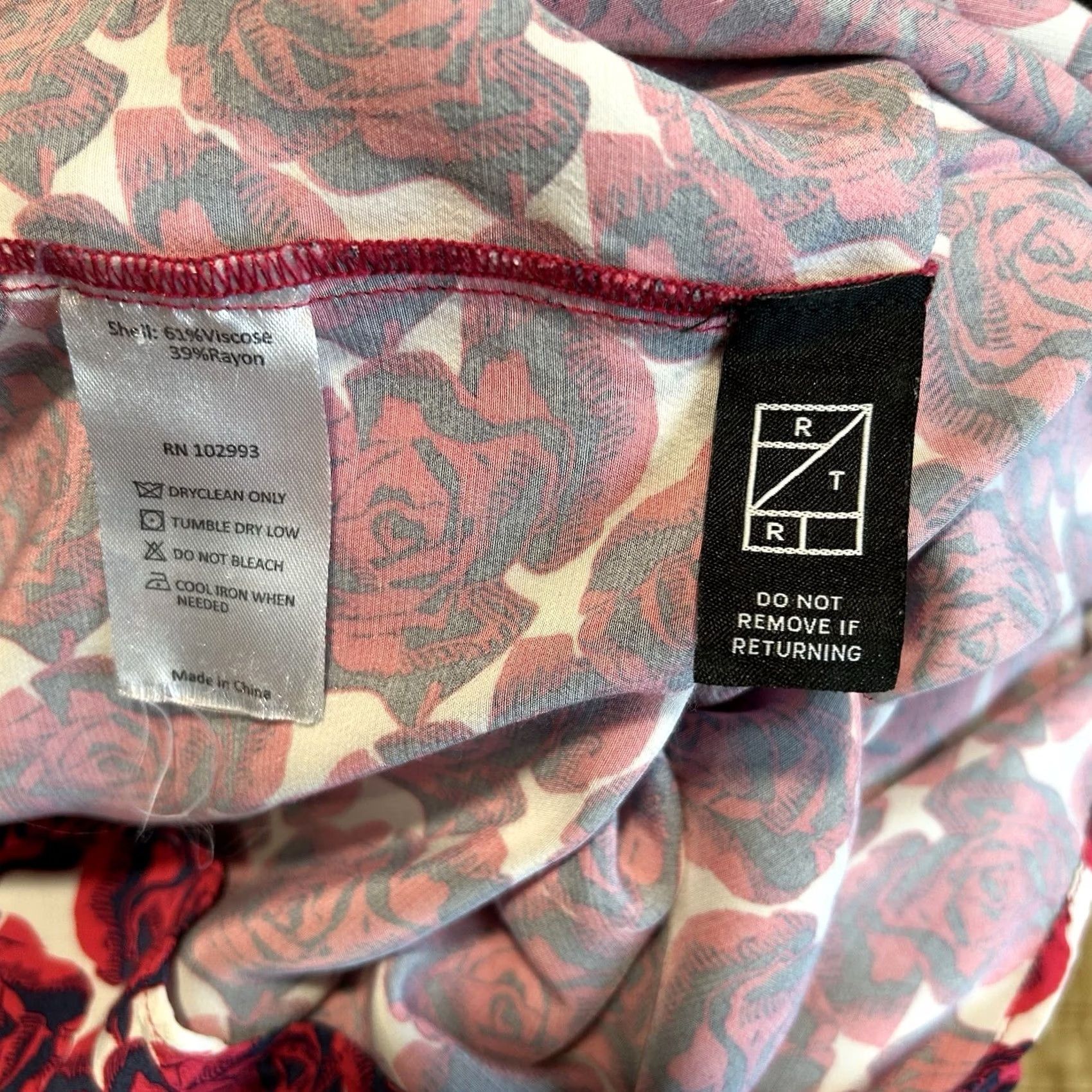 Vintage Peter Som x RTR Floral Pop Art Blouse Short Sleeve Womens Medium Red Size M / US 6-8 / IT 42-44 - 6 Thumbnail