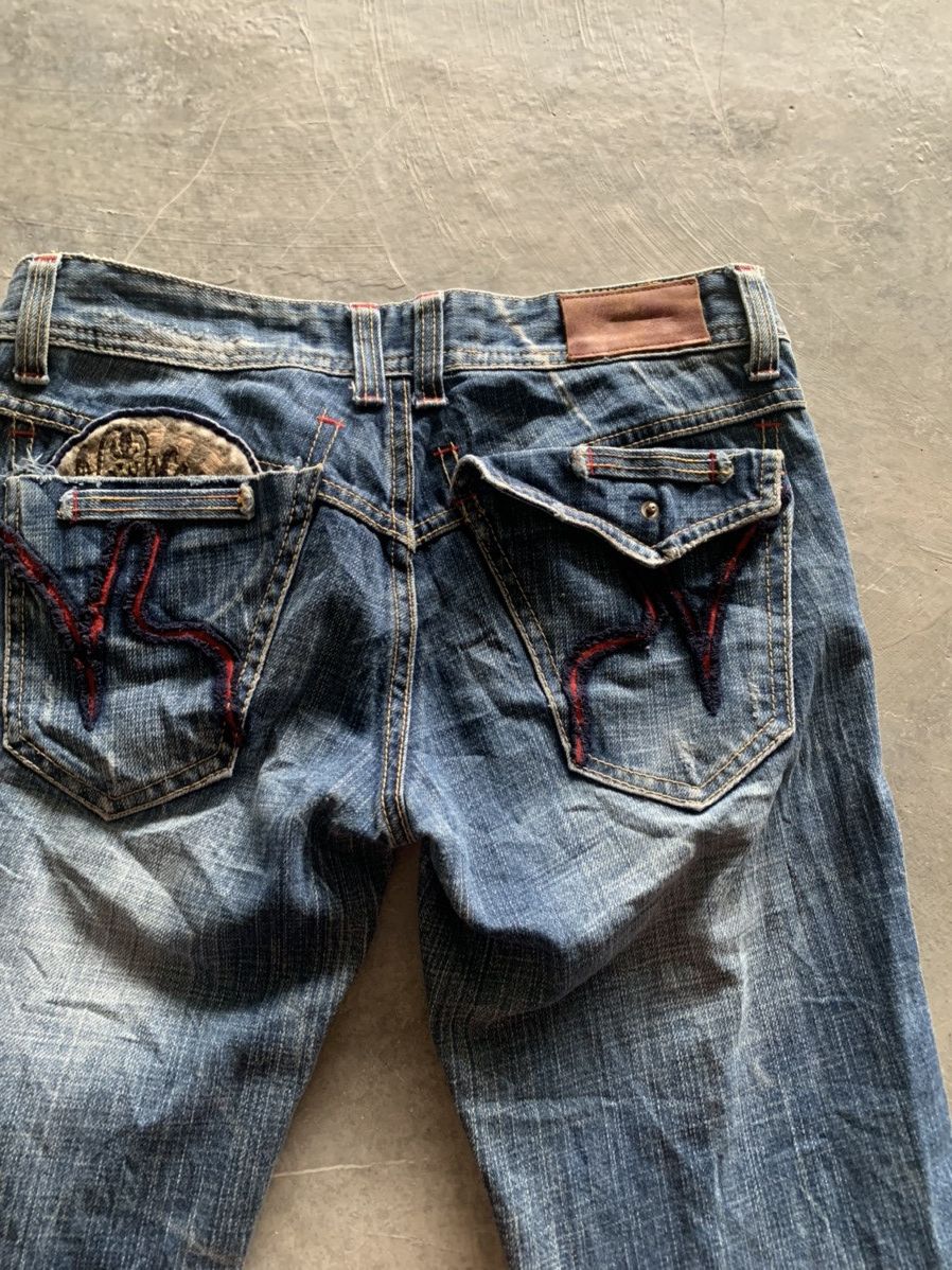 If Six Was Nine × Le Grande Bleu (L.G.B.) flare vintage y2k embroidery japanese denim red pepper Size 30" / US 8 / IT 44 - 16 Thumbnail