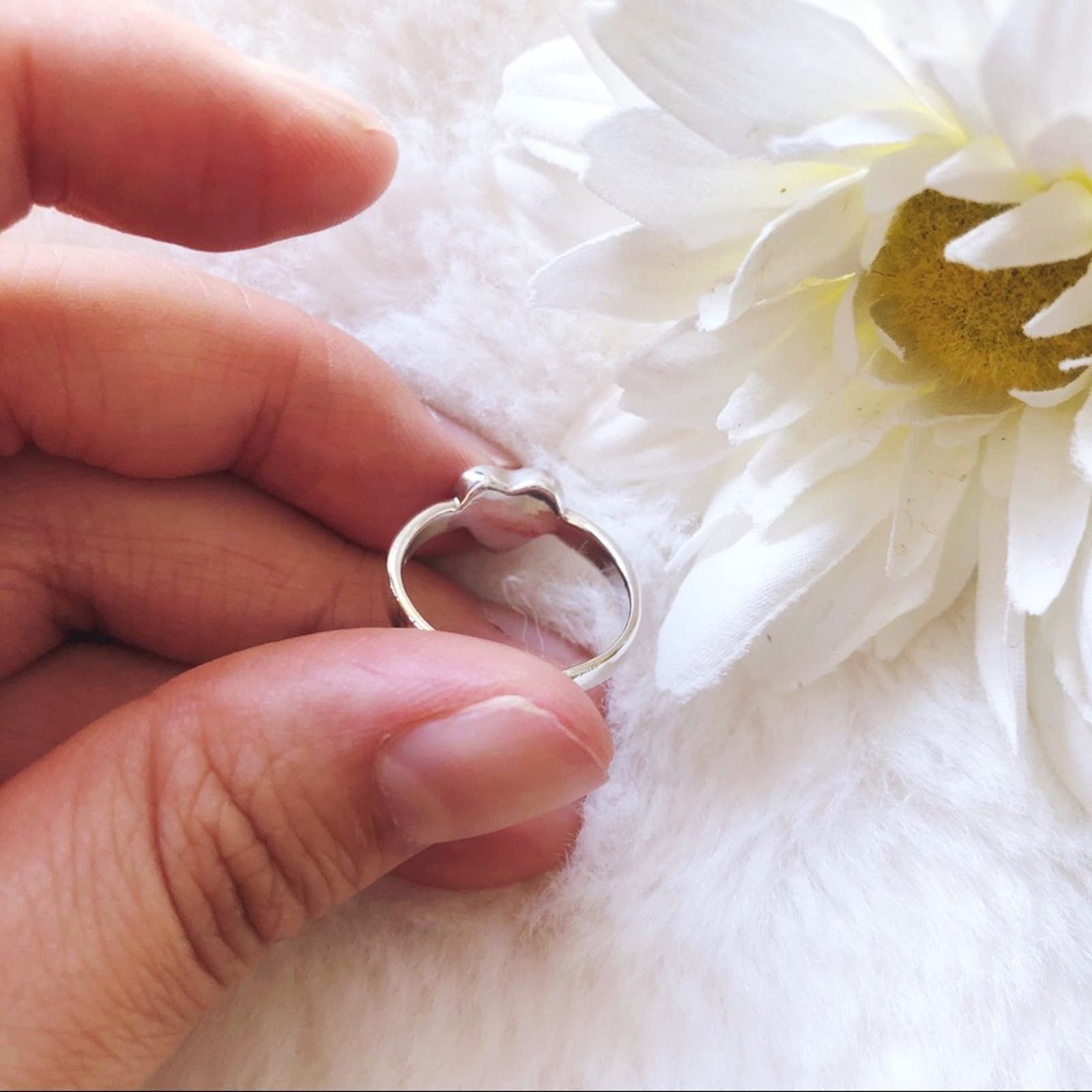 Other Sterling Silver Heart-Shaped Ring Size ONE SIZE - 11 Thumbnail