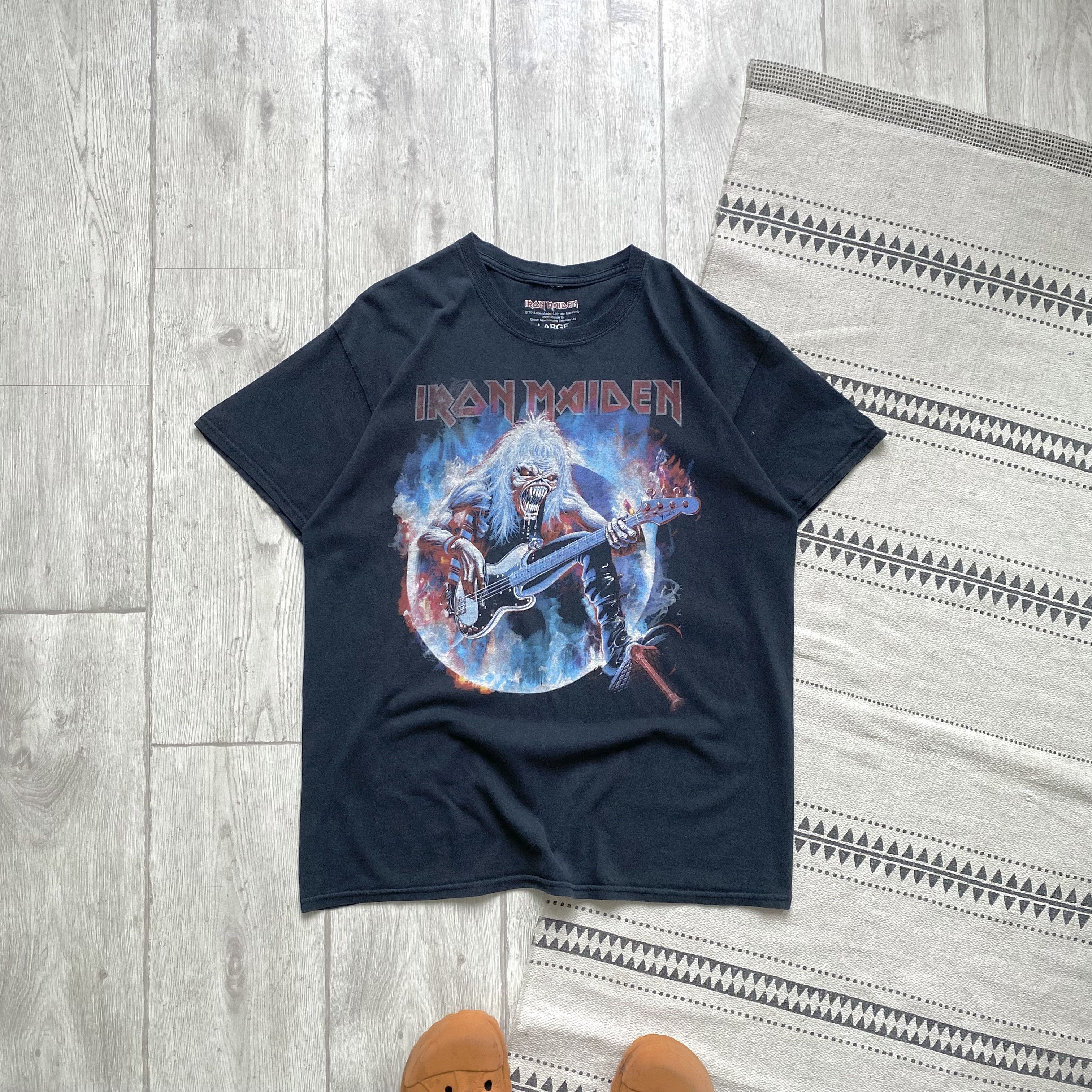 Iron Maiden Vintage Faded Iron Maiden tee killers Rock Band tour Size US L / EU 52-54 / 3 - 1 Thumbnail