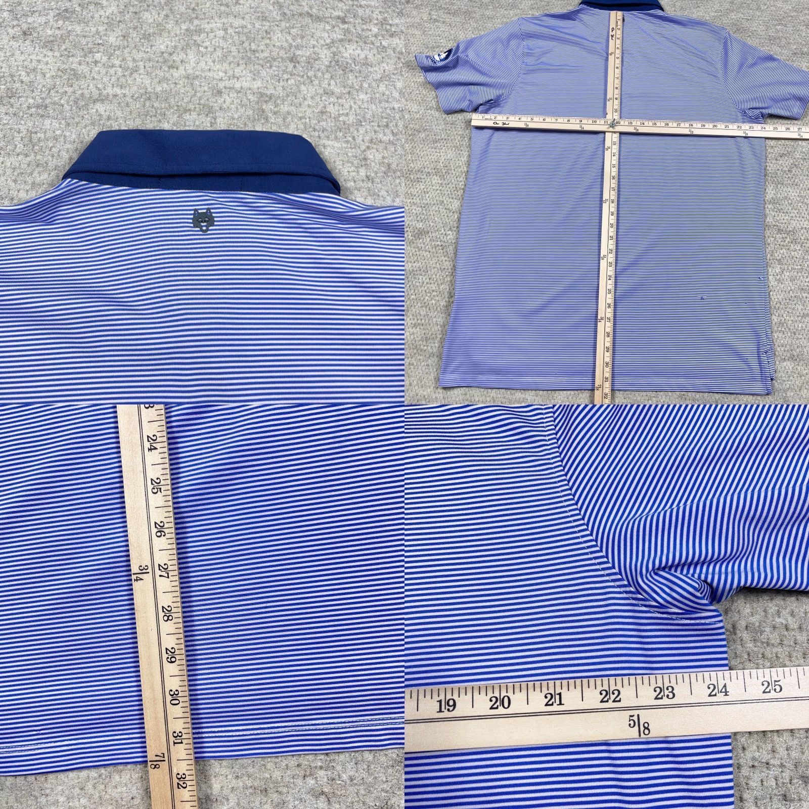 Vintage Greyson Polo Shirt Men XL Blue Striped Performance Quick Dry Golf Fincastle Size US XL / EU 56 / 4 - 8 Thumbnail