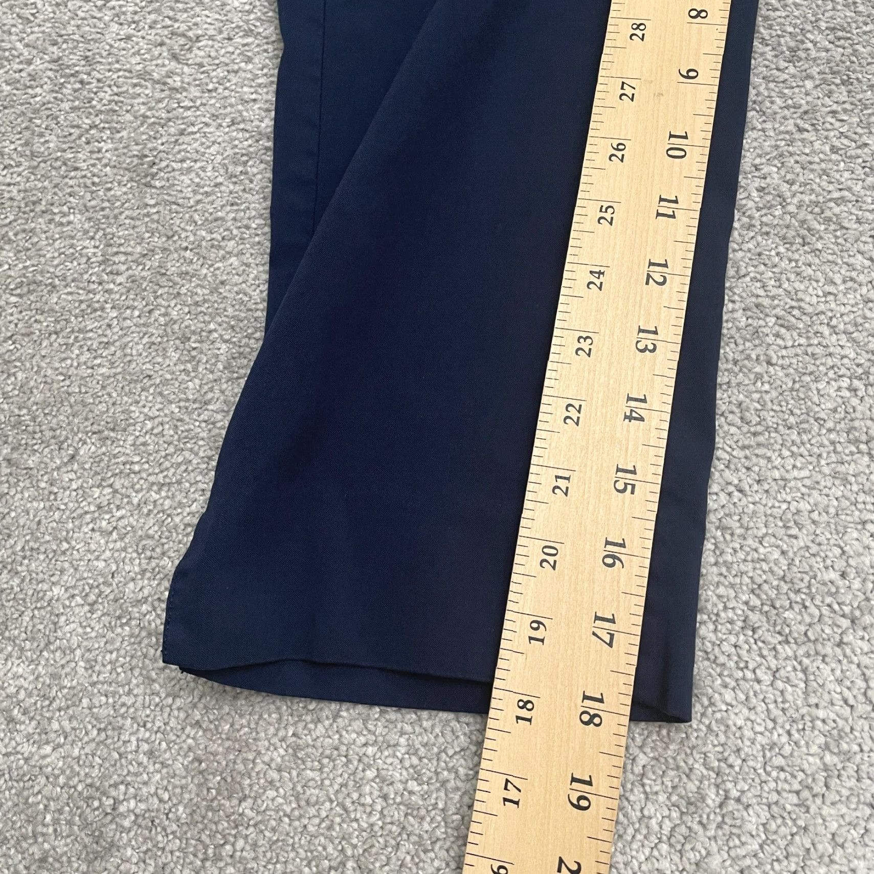 Vintage Ruby Rd. Petite Cropped Pants Womens 6P Navy Blue Straight Pocket Casual 28x18 Size 28" / US 6 / IT 42 - 6 Thumbnail
