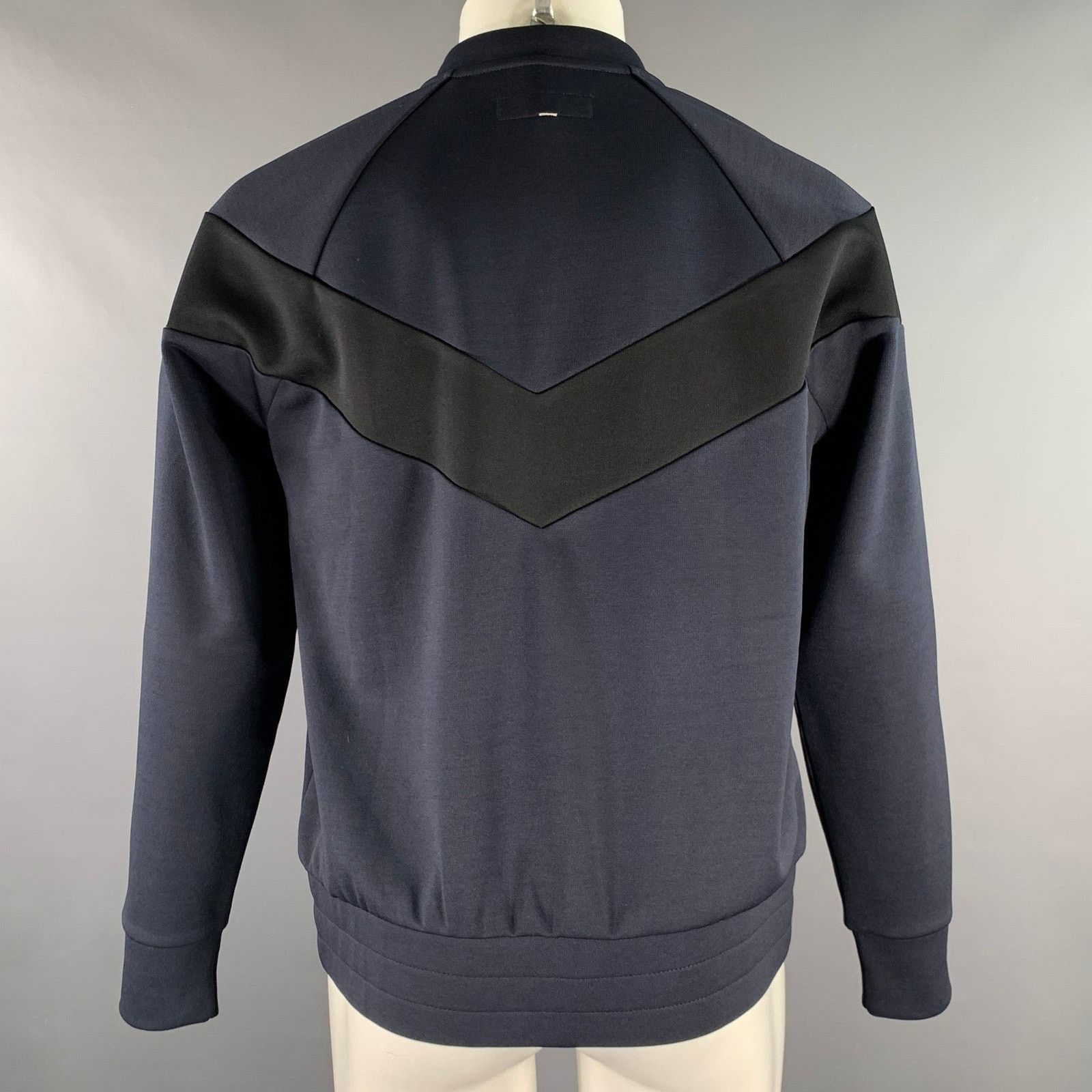 Rag & Bone RAG & BONE M Navy Black Color Block Polyester Zip Bomber Size US M / EU 48-50 / 2 - 4 Thumbnail