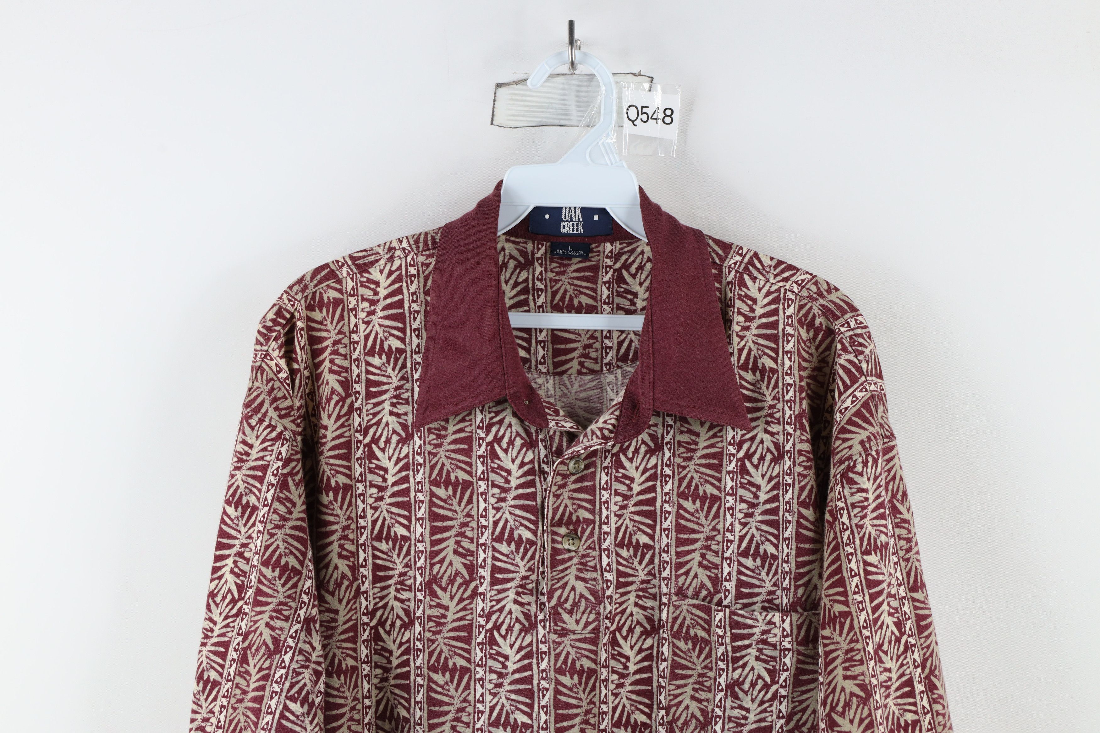 Vintage Vintage 90s Streetwear Geometric Collared Golf Polo Shirt Size US L / EU 52-54 / 3 - 2 Thumbnail