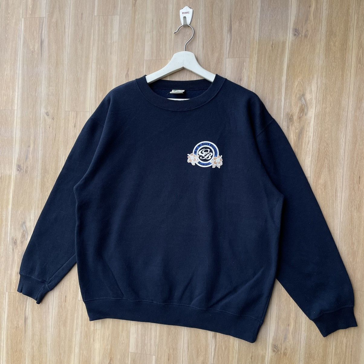 Vintage Vintage Blue Ocean B&W Surf Designs Hawaii Pullover Size US L / EU 52-54 / 3 - 3 Thumbnail