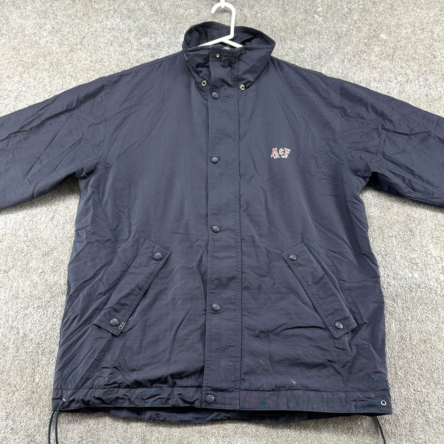 Abercrombie & Fitch VINTAGE Abercrombie & Fitch Jacket Mens S Blue Windbreaker Lined Snap 90s Jacket/Coat Short Regular Mens Size US S / EU 44-46 / 1 - 3 Thumbnail