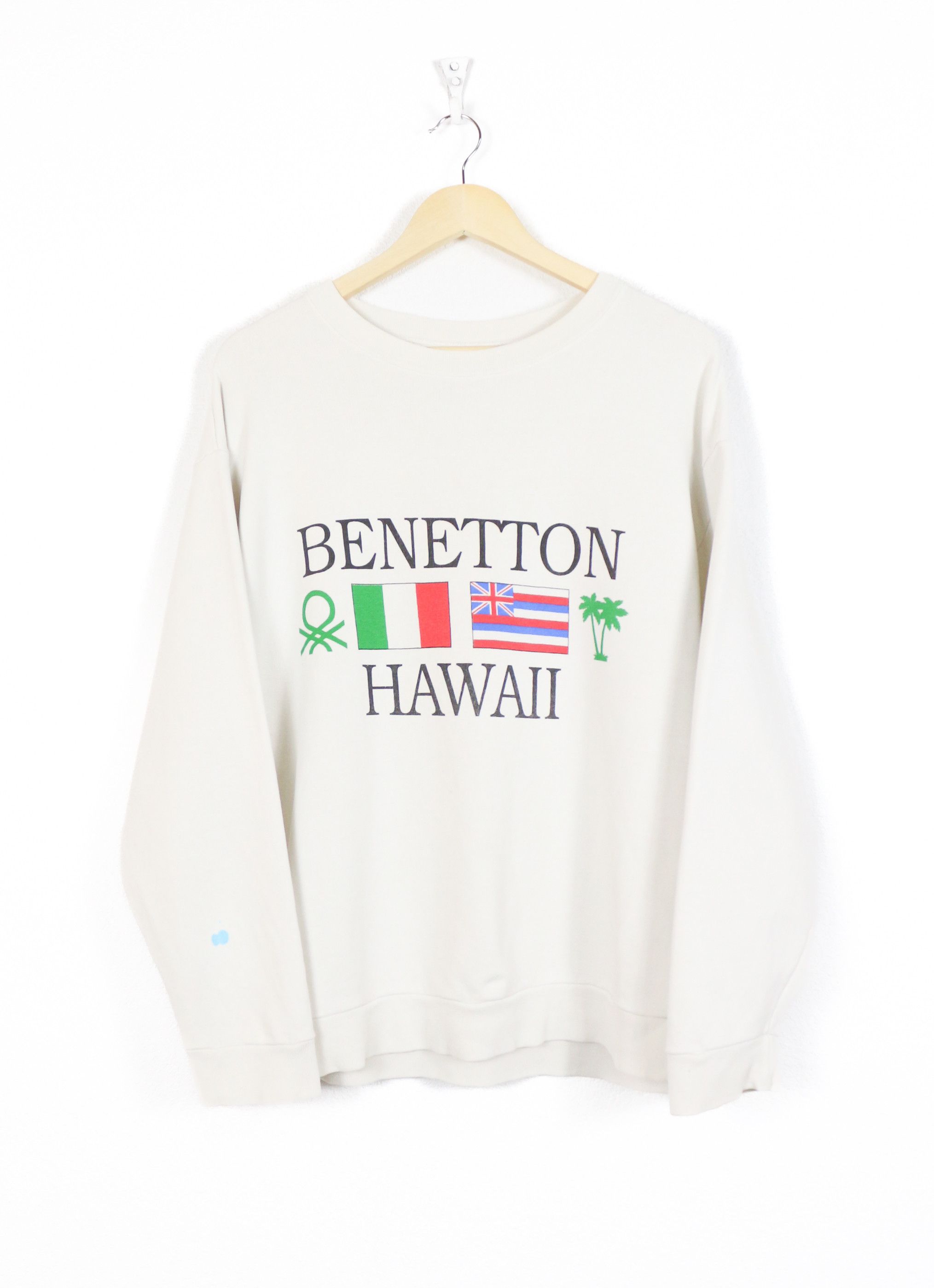 Beams Plus × Benetton Vintage Benetton Hawaii Logo Flag Sweatshirt 90s USA Size US S / EU 44-46 / 1 - 1 Thumbnail