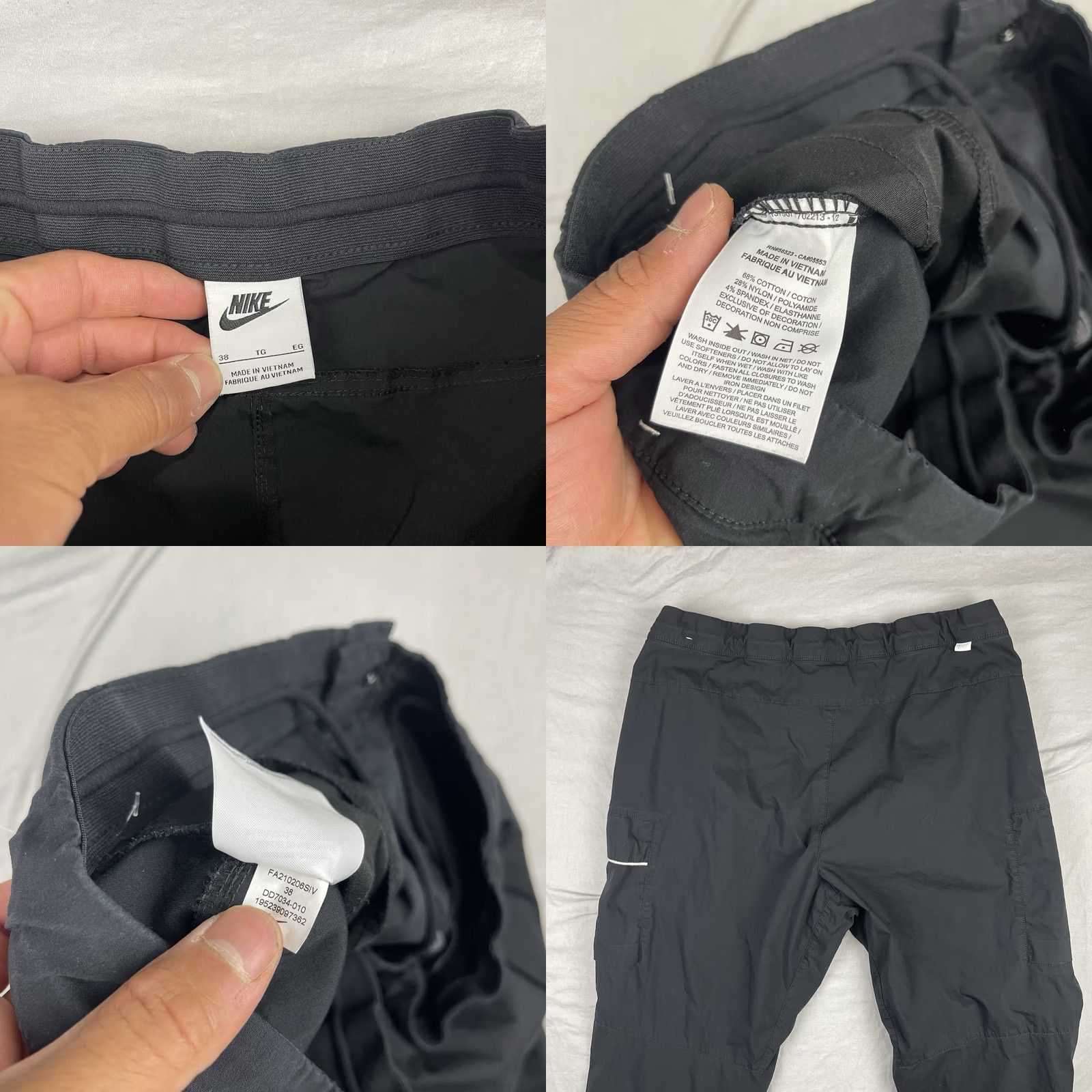 Nike Nike Pants Mens Large 38 Sportswear Black Essentials Woven Utility Cargo Pants Size US 38 / EU 54 - 8 Thumbnail