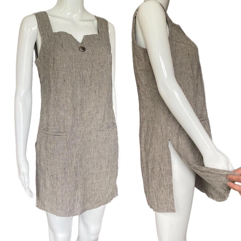 Vintage LINNEN Dress Swedish Design Size S / US 4 / IT 40 - 1 Thumbnail