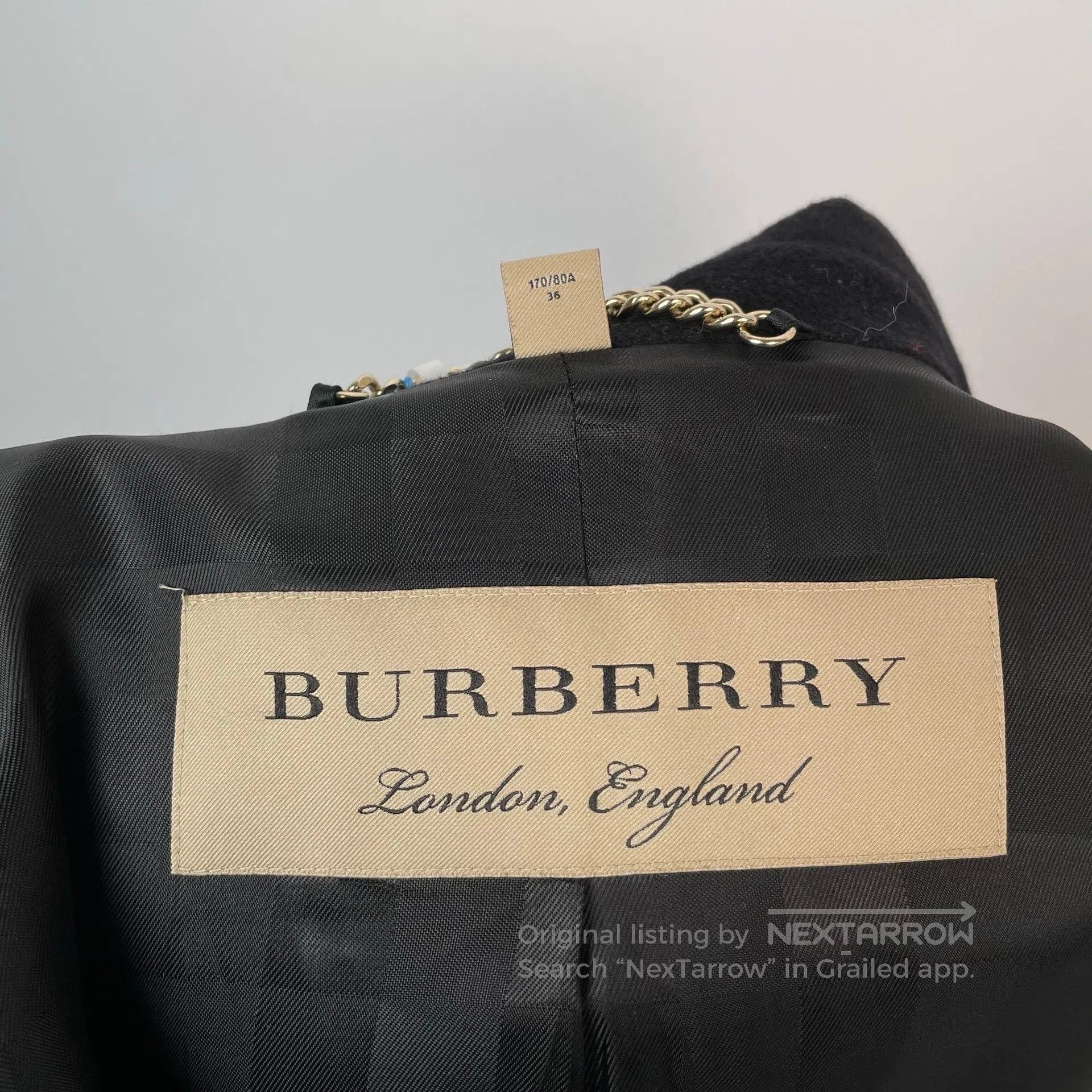 Burberry Burberry Bud Sleeve Black Long Coat Jacket| Size XS / US 0-2 / IT 36-38 - 6 Thumbnail