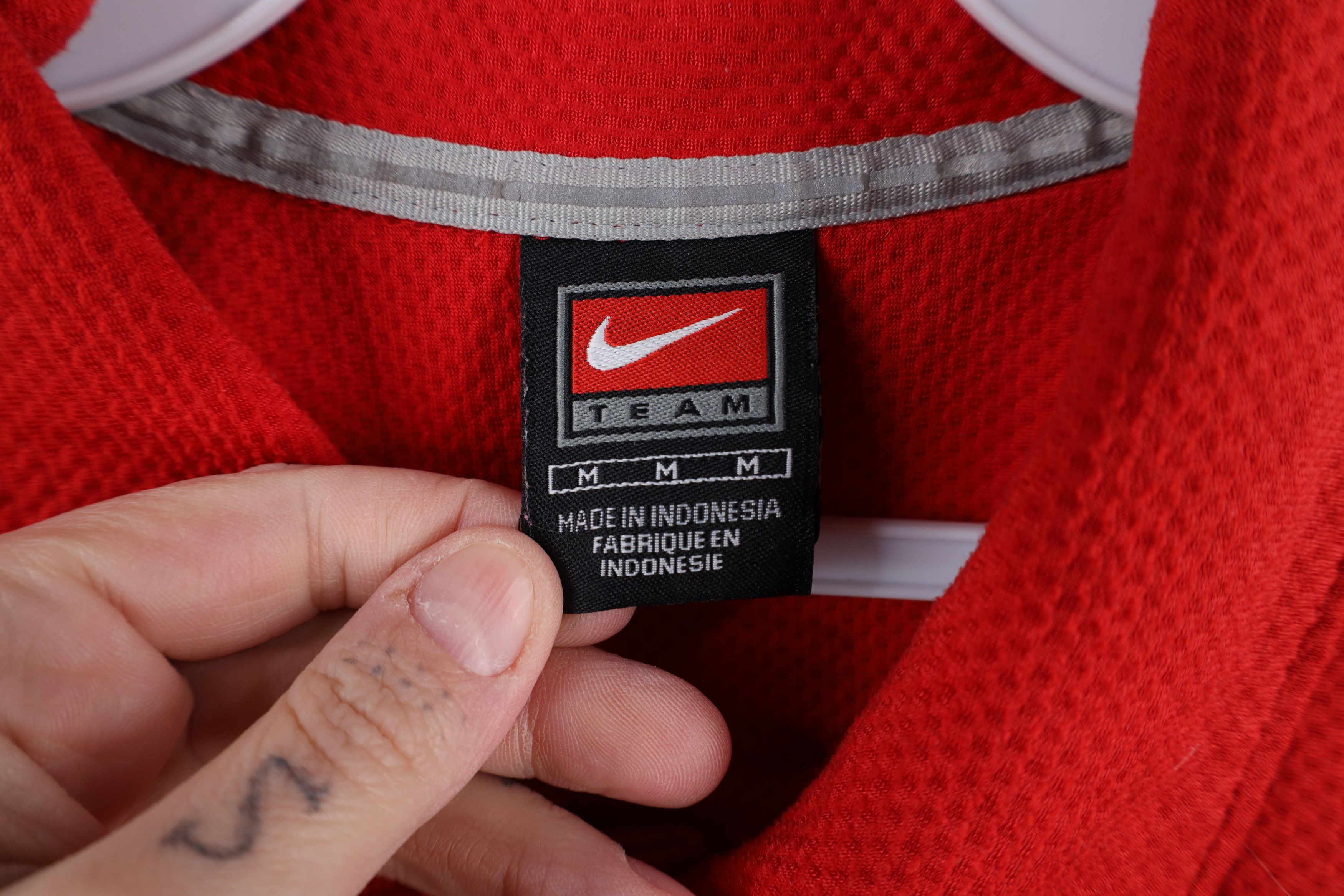Nike × Vintage Vintage Nike Swoosh Ohio State University Thermal Knit Polo Size US M / EU 48-50 / 2 - 10 Thumbnail