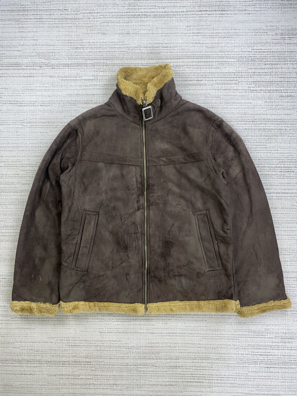 Vintage Bobson International Brown Sherpa Suede Leather Jacket Size US M / EU 48-50 / 2 - 5 Thumbnail