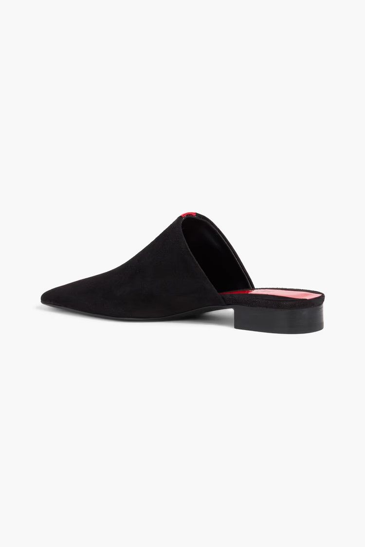 Salvatore Ferragamo o1y0426 Mules in Black/Red Size US 9 / IT 39 - 2 Thumbnail