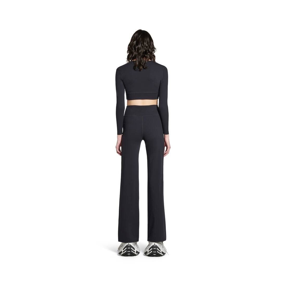 Balenciaga o1bcso1str0426 Activewear Flared Slim Pants in Black Size 27" / US 4 / IT 40 - 4 Thumbnail
