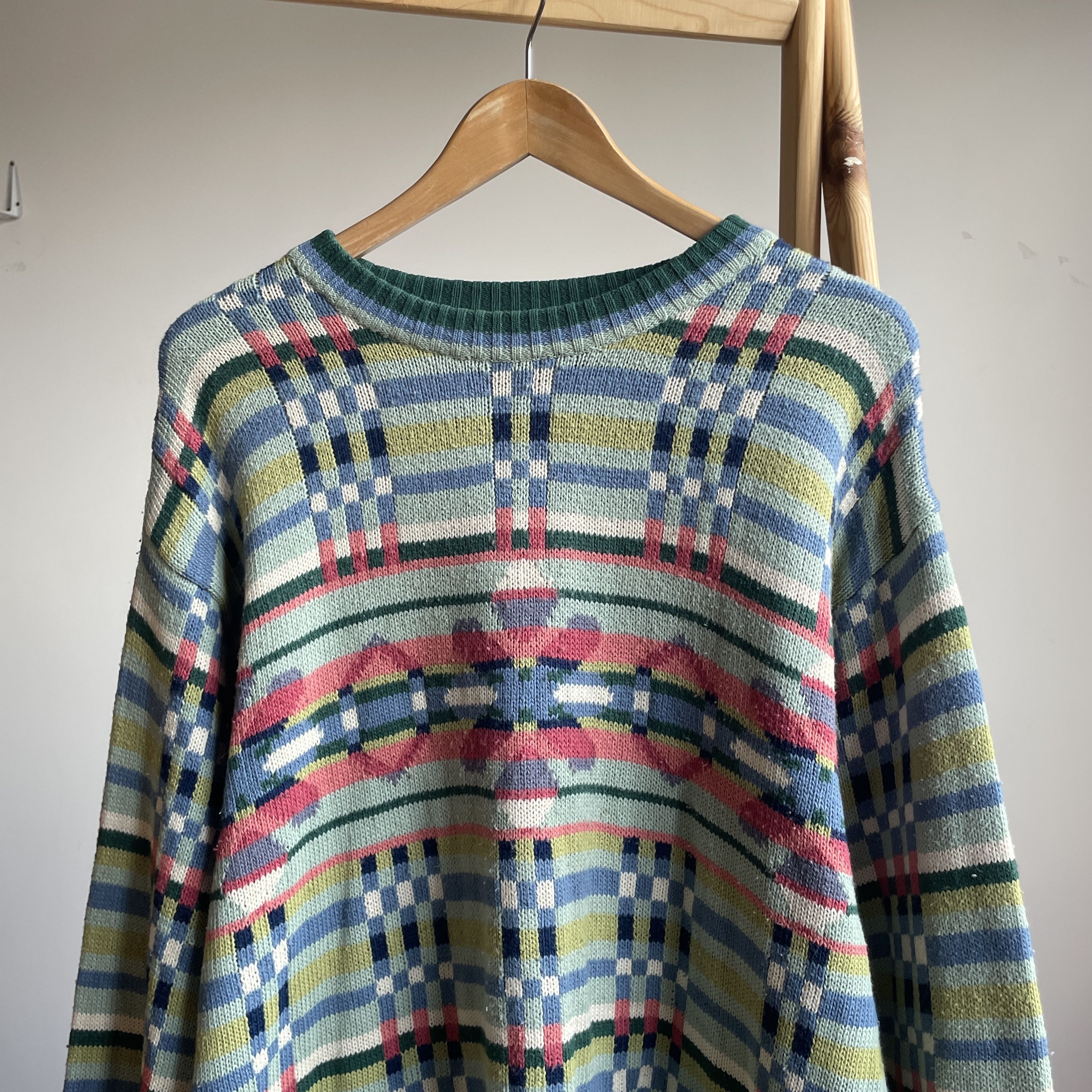 Kappa × Vintage Kappa Vintage 90's Abstract Pattern Wool Blend Sweater Size US M / EU 48-50 / 2 - 3 Thumbnail