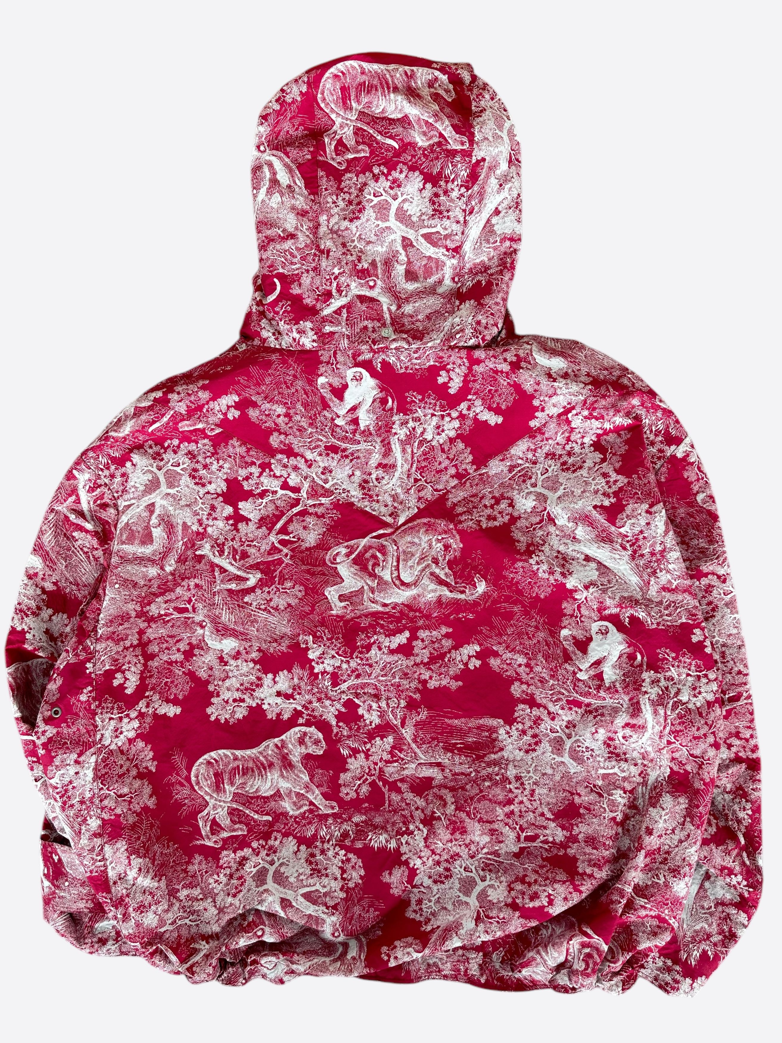 Dior Dior Red & White Women's Hooded Anorak Size US L / EU 52-54 / 3 - 2 Thumbnail