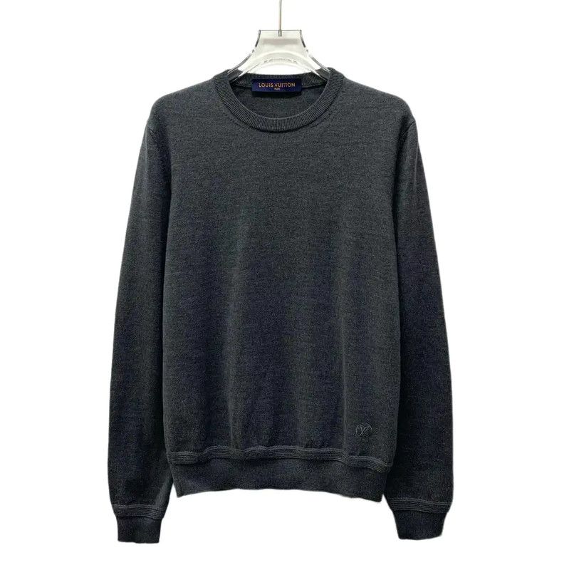 Louis Vuitton Louis Vuitton Gray Wool Knit Sweater for Men 0089 Size US XS / EU 42 / 0 - 1 Thumbnail