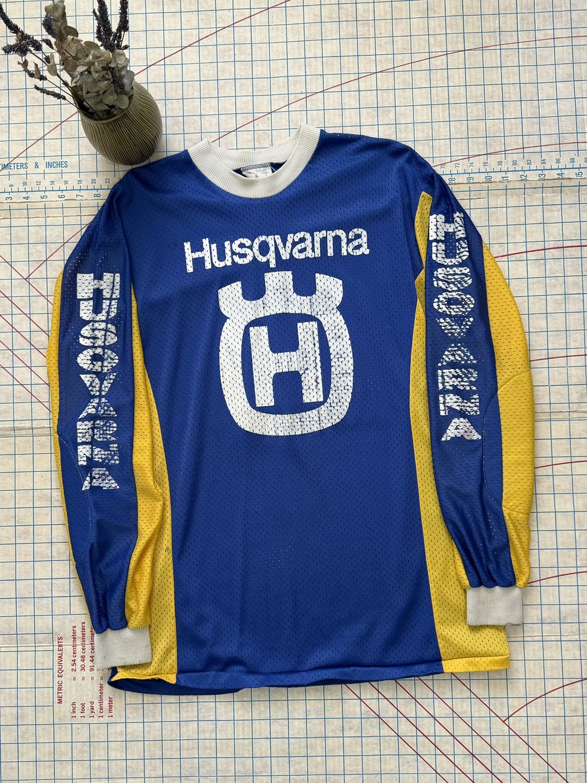 Vintage Husqvarna Motocross Racing Jersey Fits Large