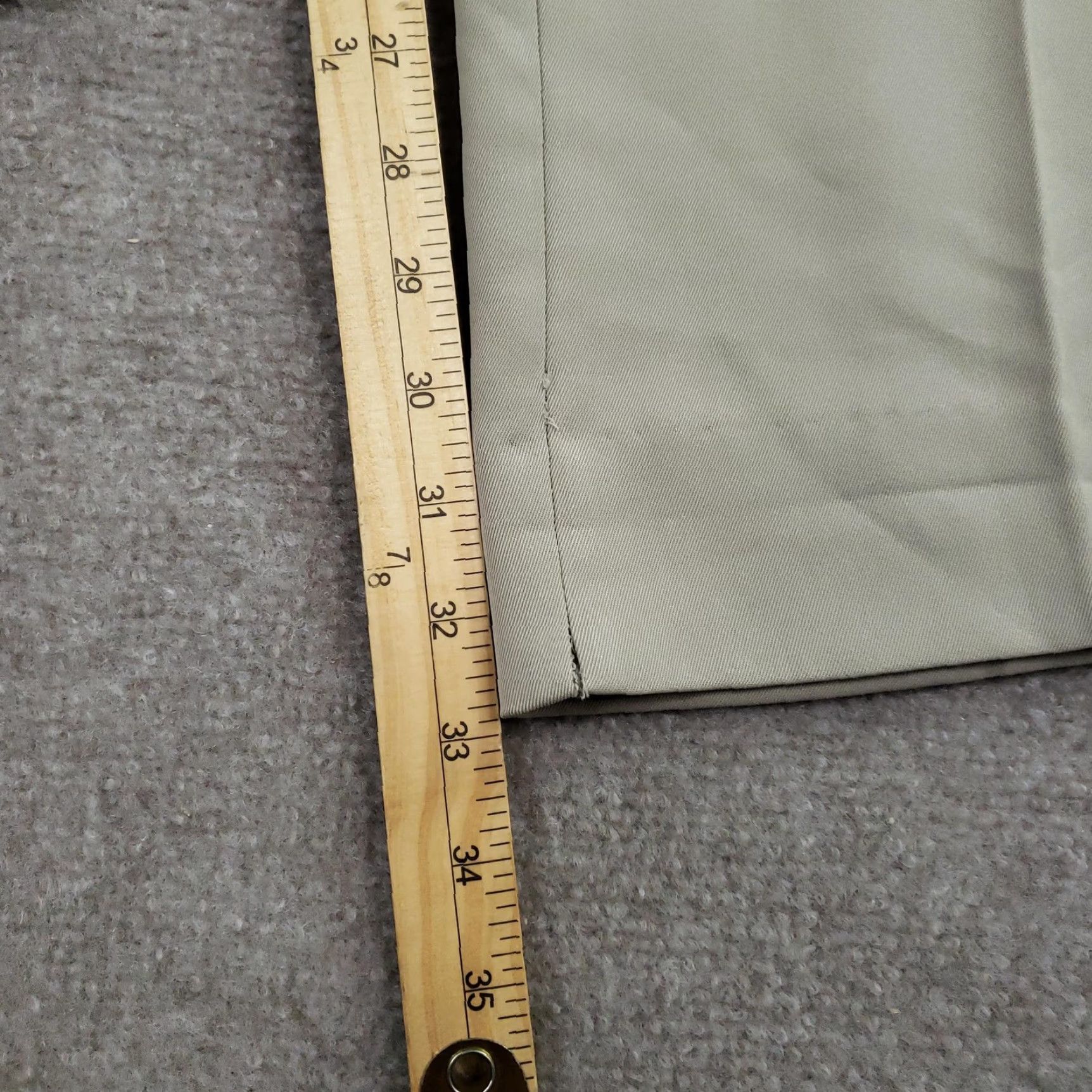 Ralph Lauren Lauren Ralph Lauren Pants Mens Dress Pants Pleated Front Beige Tan 36x33 Classic Fit ZIP Fly Pockets Button 100% Polyester Formal Workwear Mens Size US 36 / EU 52 - 3 Thumbnail