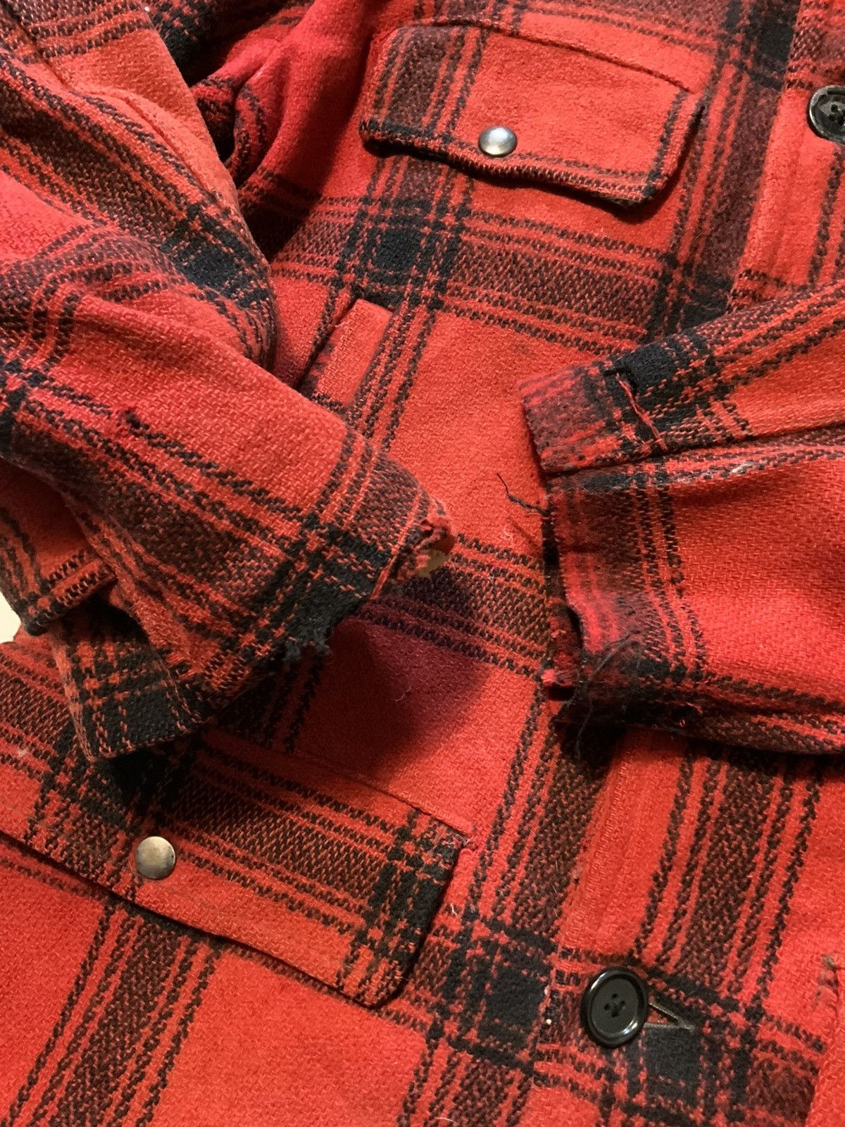 Vintage Vintage 40s 50s Buffalo Plaid Wool Mackinaw Jacket Coat Size US S / EU 44-46 / 1 - 8 Thumbnail