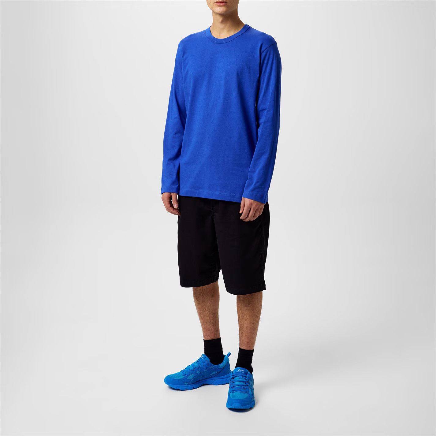 Comme des Garcons SHIRT o1g2r1mq0426 Back Logo Long Sleeve T-Shirt in Blue Size US L / EU 52-54 / 3 - 6 Thumbnail