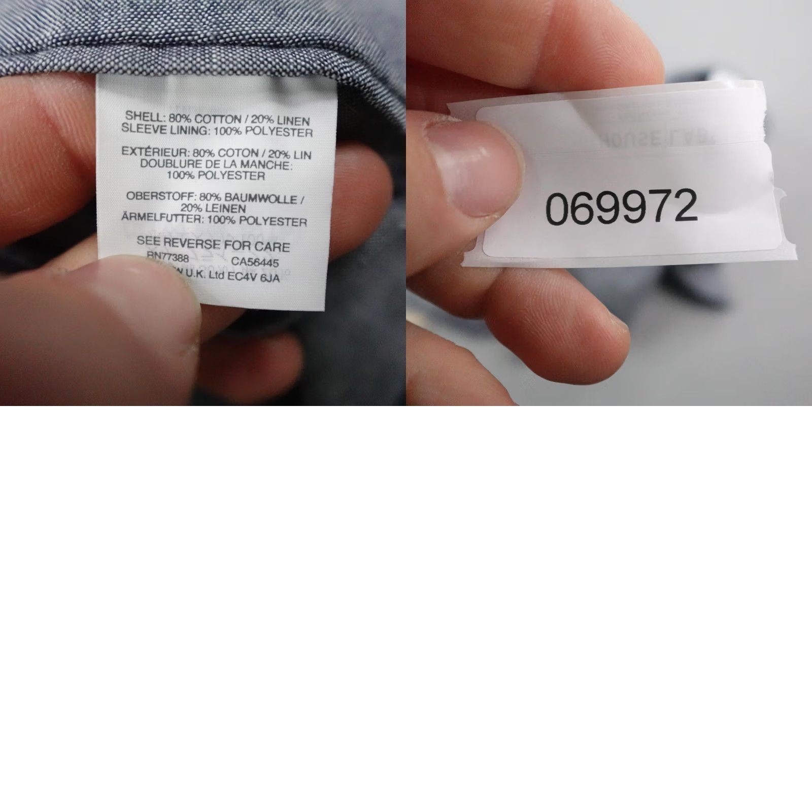 J.Crew J Crew Blazer Mens 36R Blue Gray Ludlow Linen Blend Slim Fit Sport Coat Jacket Size 36R - 8 Thumbnail