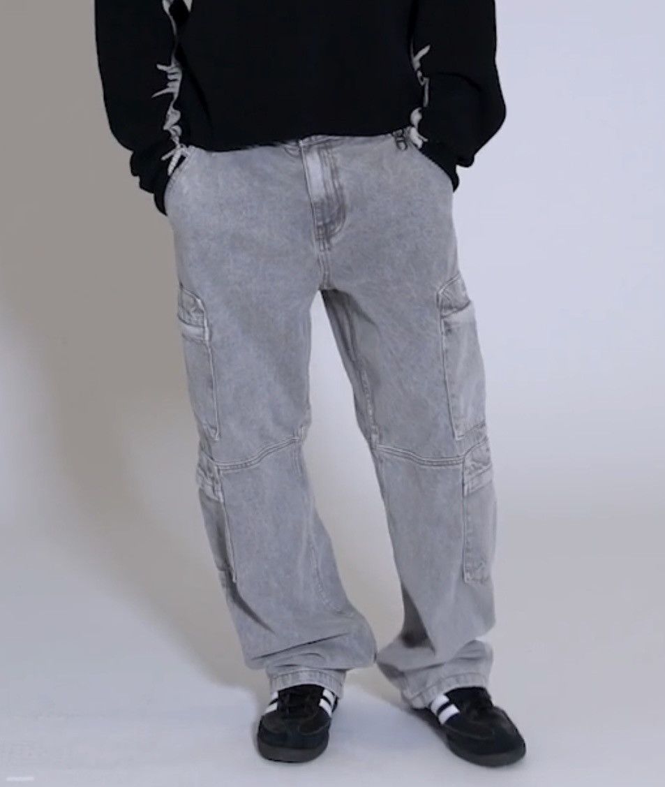Pacsun Pacsun Gray Cargo Baggy Jeans Size US 31 - 1 Thumbnail