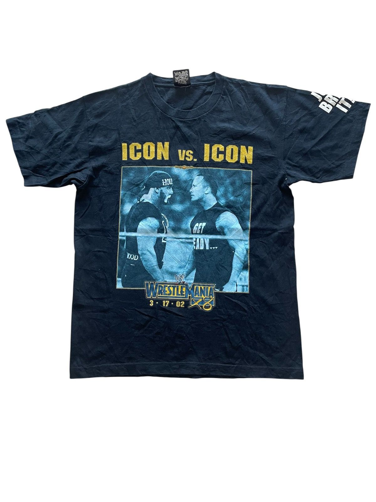 Vintage Y2K The Rock Hulk Hogan Wrestle Mania T-shirt