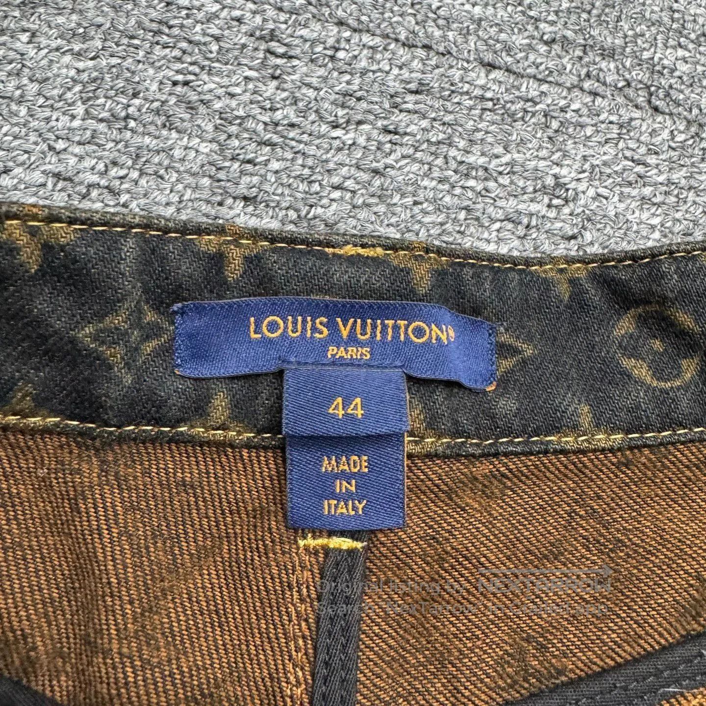 Louis Vuitton louis vuitton brown monogram denim pants. Size US 44 / EU 60 - 3 Thumbnail