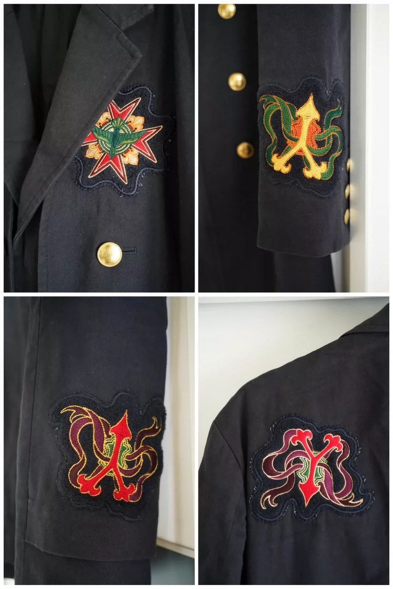 Yohji Yamamoto Yohji Yamamoto Yohji Yamamoto Double-Breasted Coat with Em Size US M / EU 48-50 / 2 - 4 Thumbnail